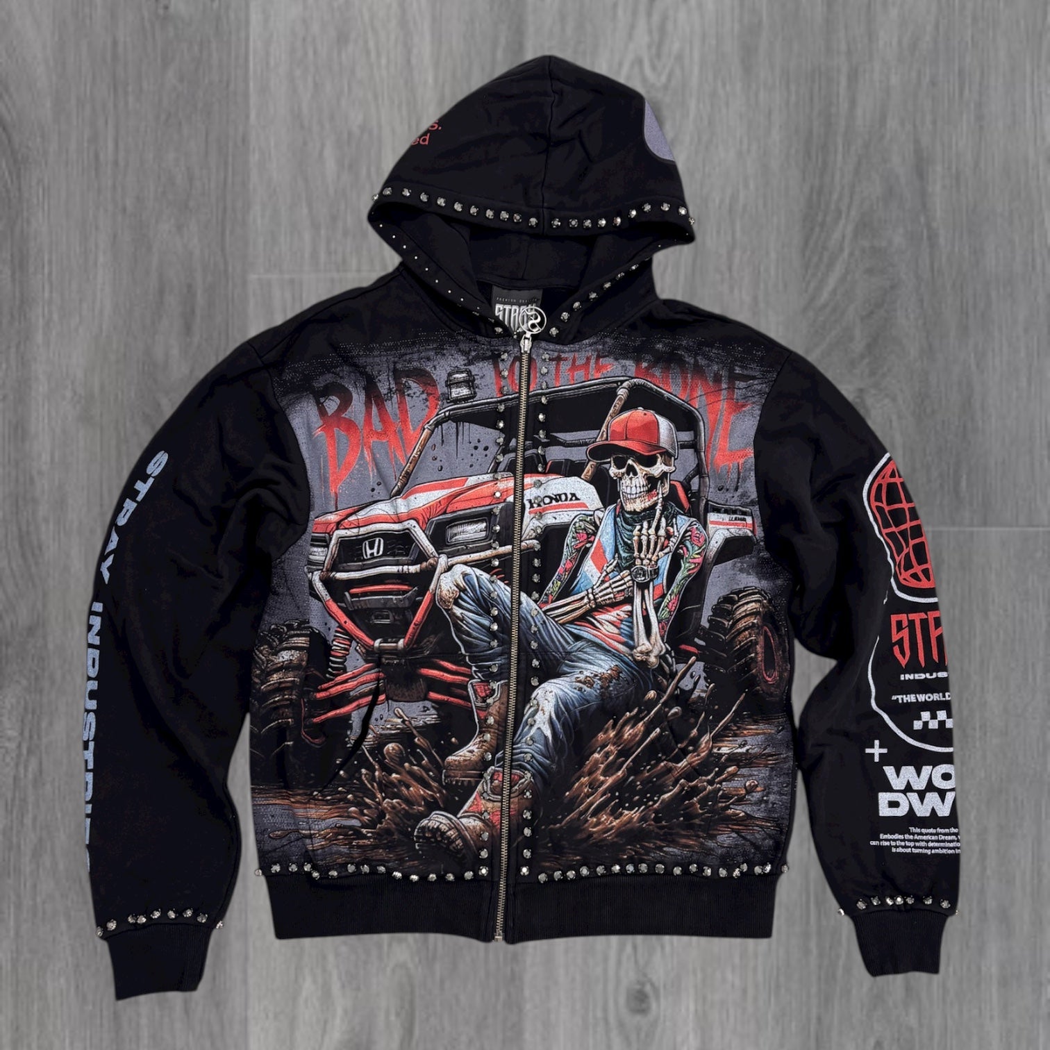 Stray - ATV Zip Up Hoodie - BLK - 1554