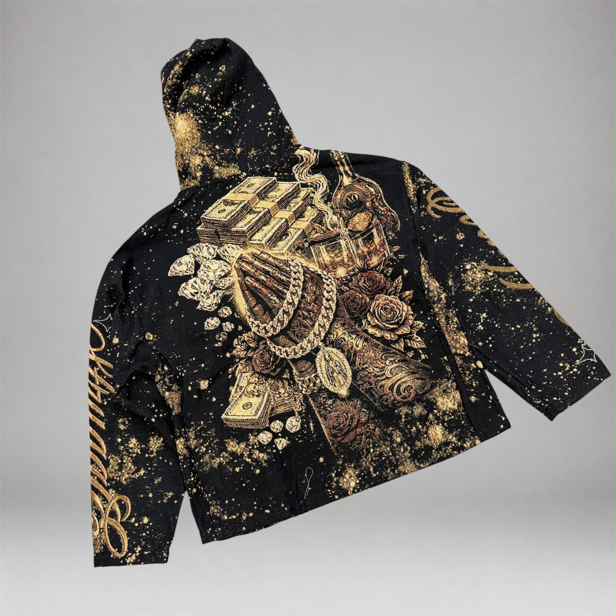 Rebel - Tapestry Chains Hoodie - Black 337