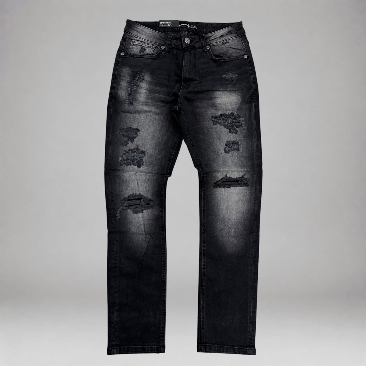 Thread - Slim Distress Denim - Black Ash 50141