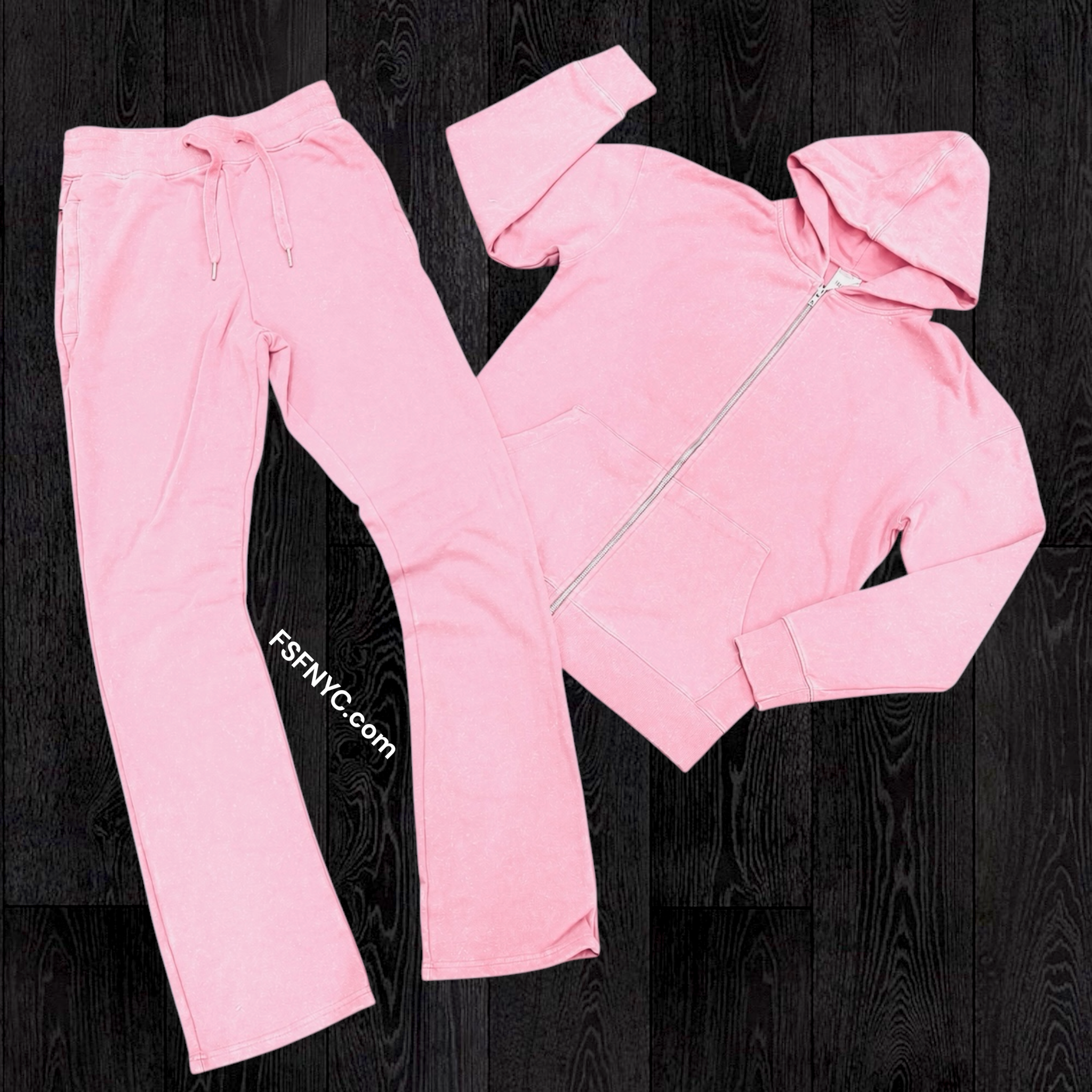 Narr - Mineral Wash Stacked Sweat Suit - Pink - 1992