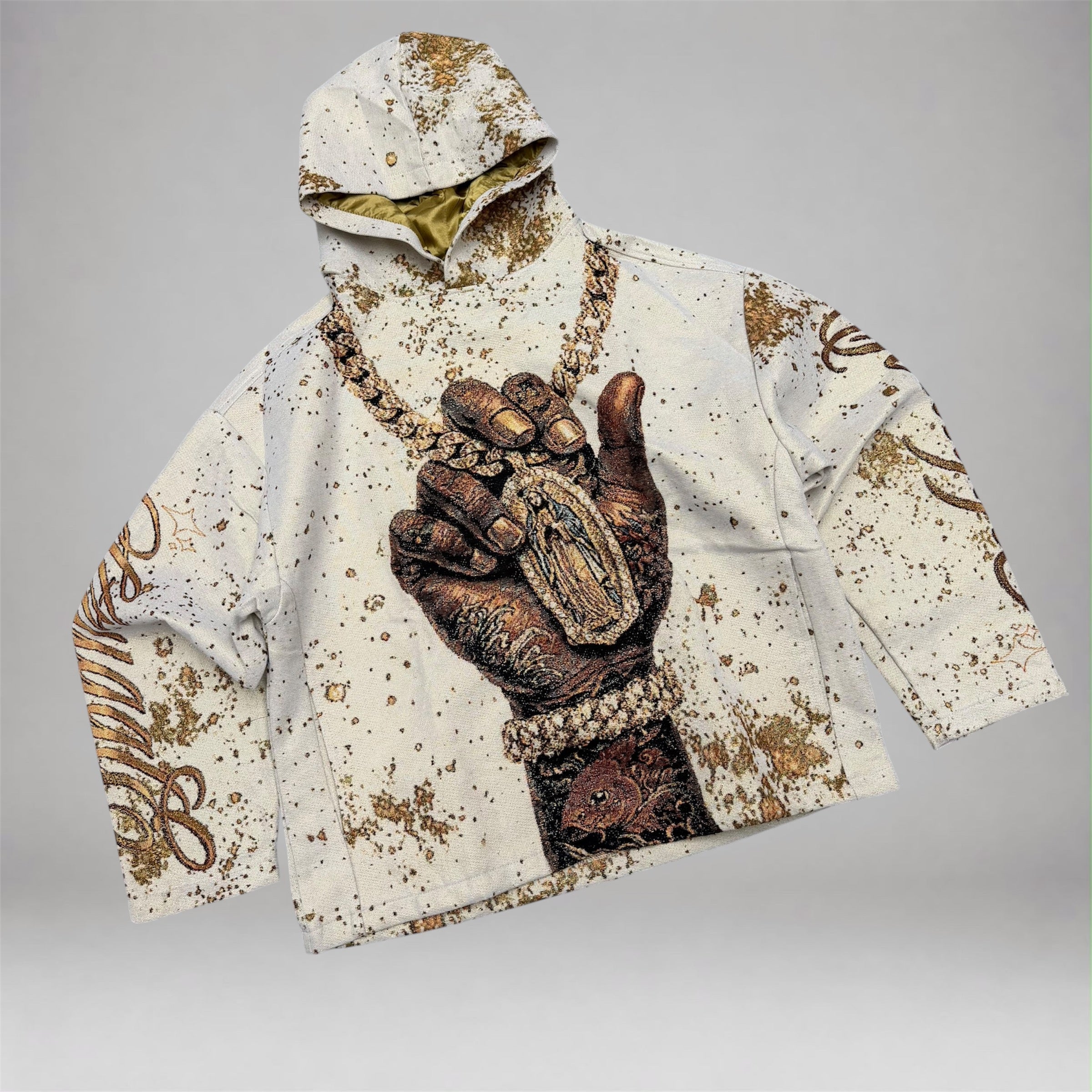 Rebel - Tapestry Chains Hoodie - Cream 337