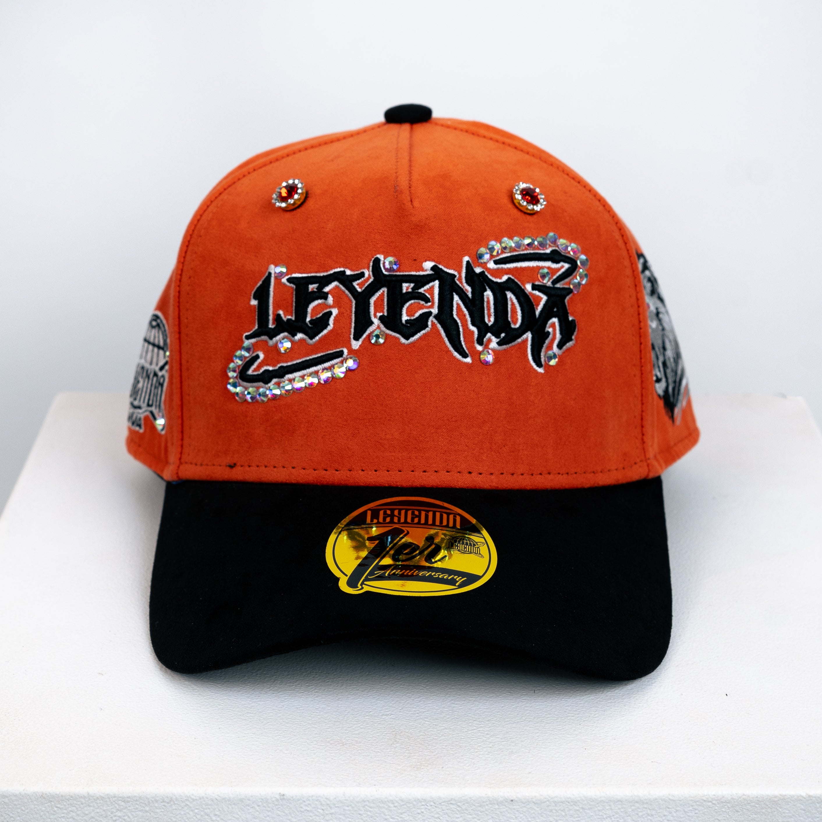 (Copy) Leyenda - Crystals/Gems SnapBack Hat - Orange Black
