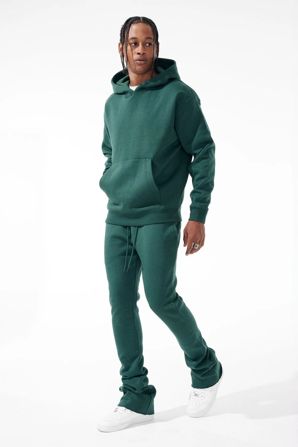 JC Uptown Stacked sweat suit Hunter Green 8861 8860