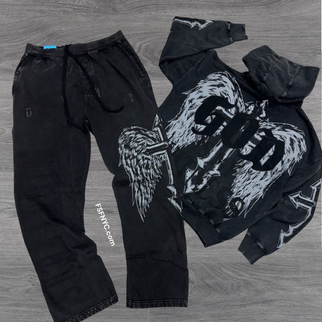 Rebel RIGHTEOUS Sweat Suit Charcoal 314 414