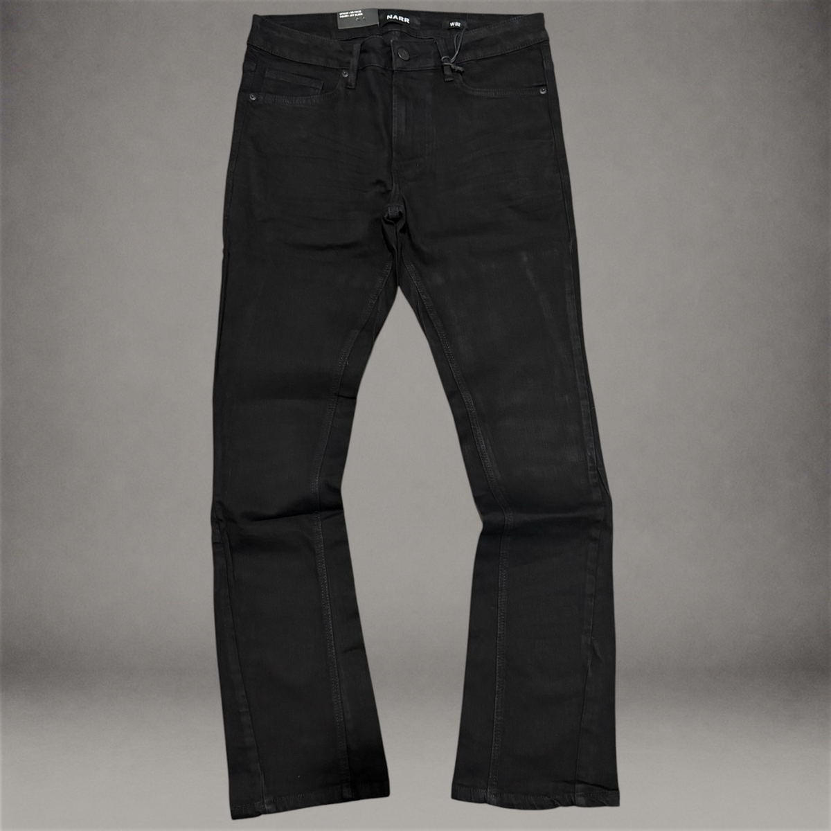 Narr - Flare Clean Denim - Jet Black - 70152