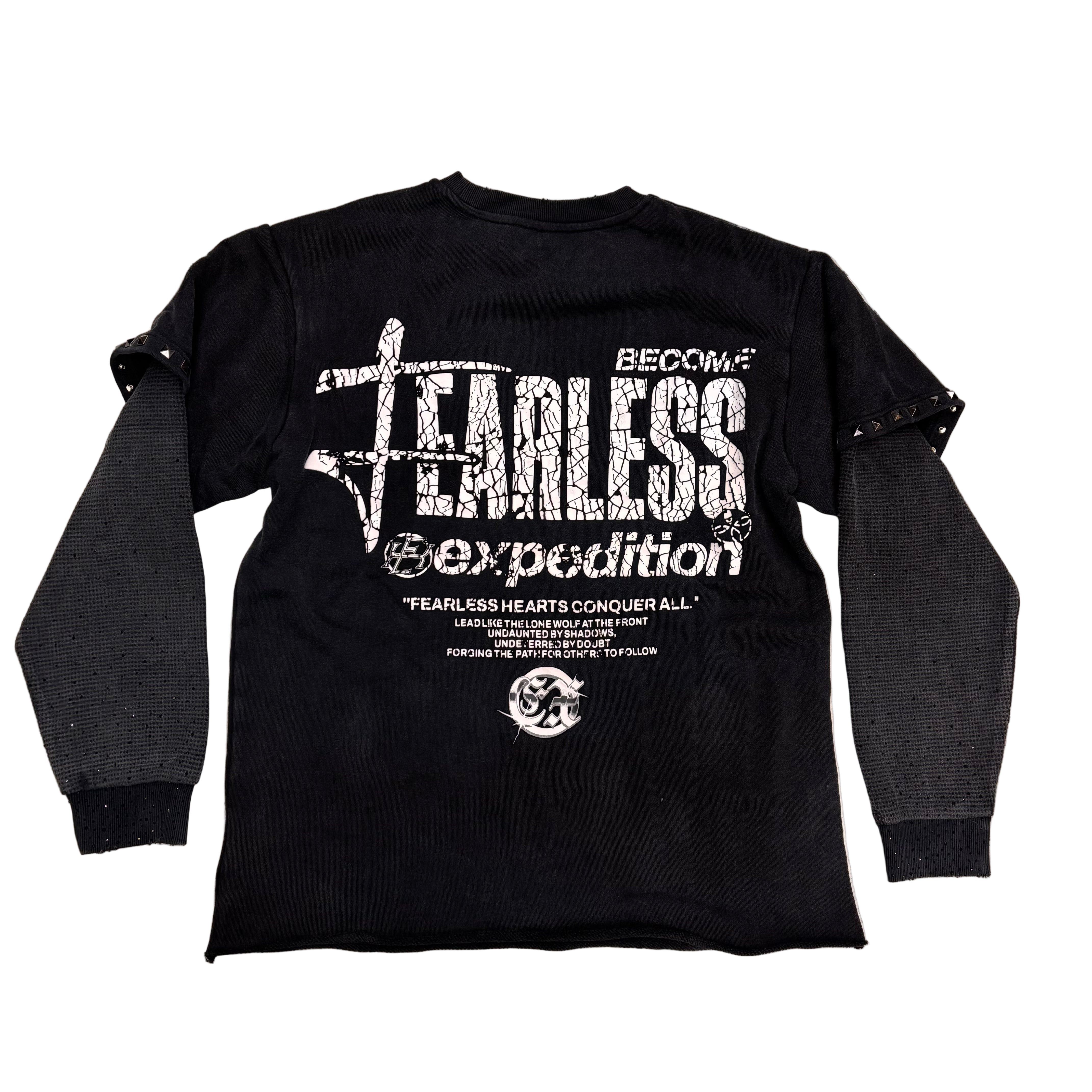 WOLF PACK Long Sleeve Tee - BLK WASH - 10325