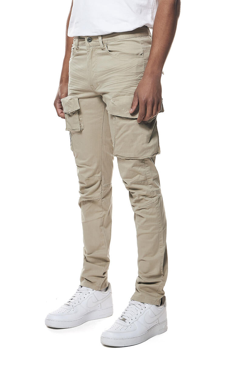 Rise Cargo twill pants  sand  23110