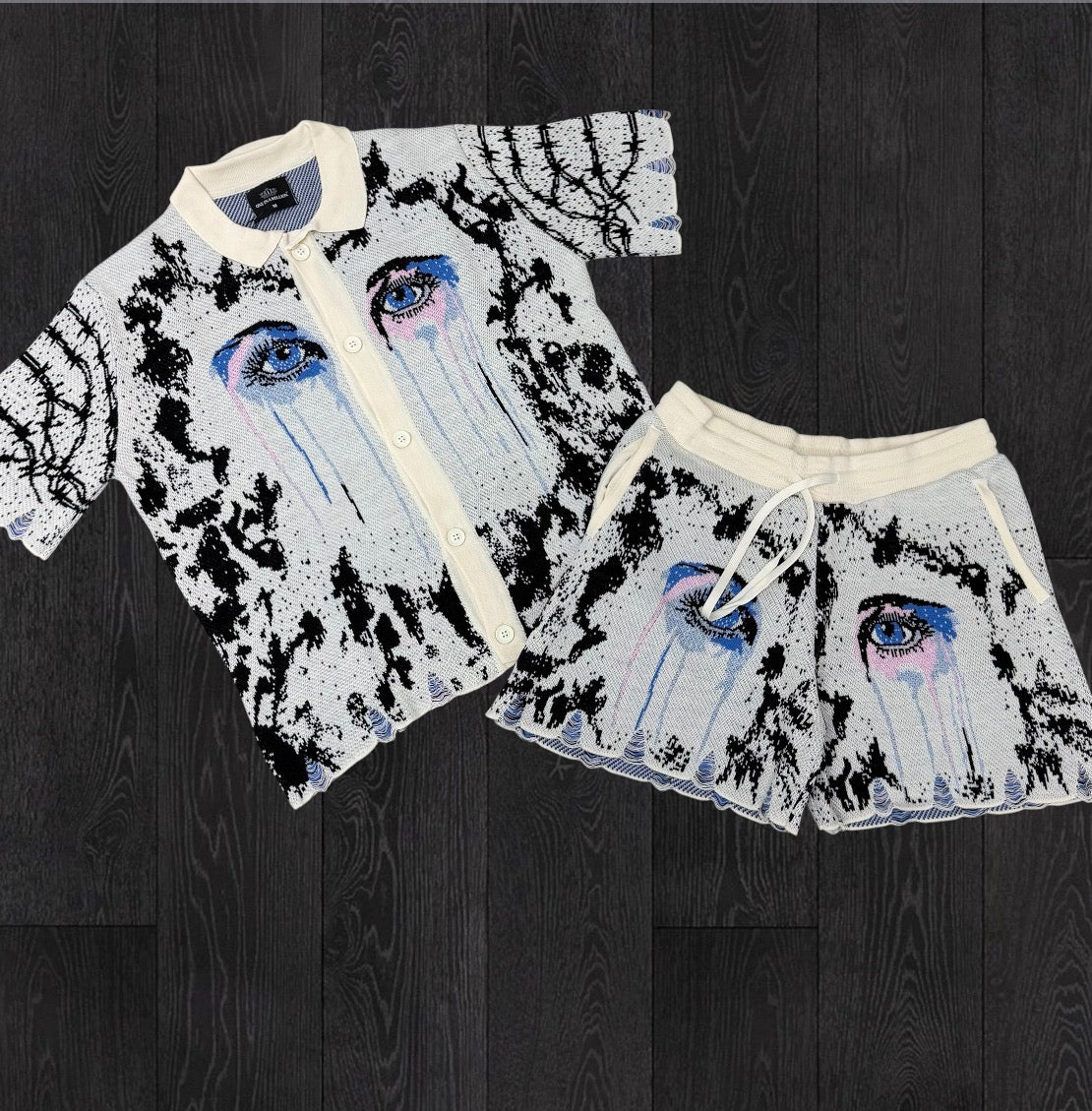 One Million - Knitted Short Set - Ecru 311