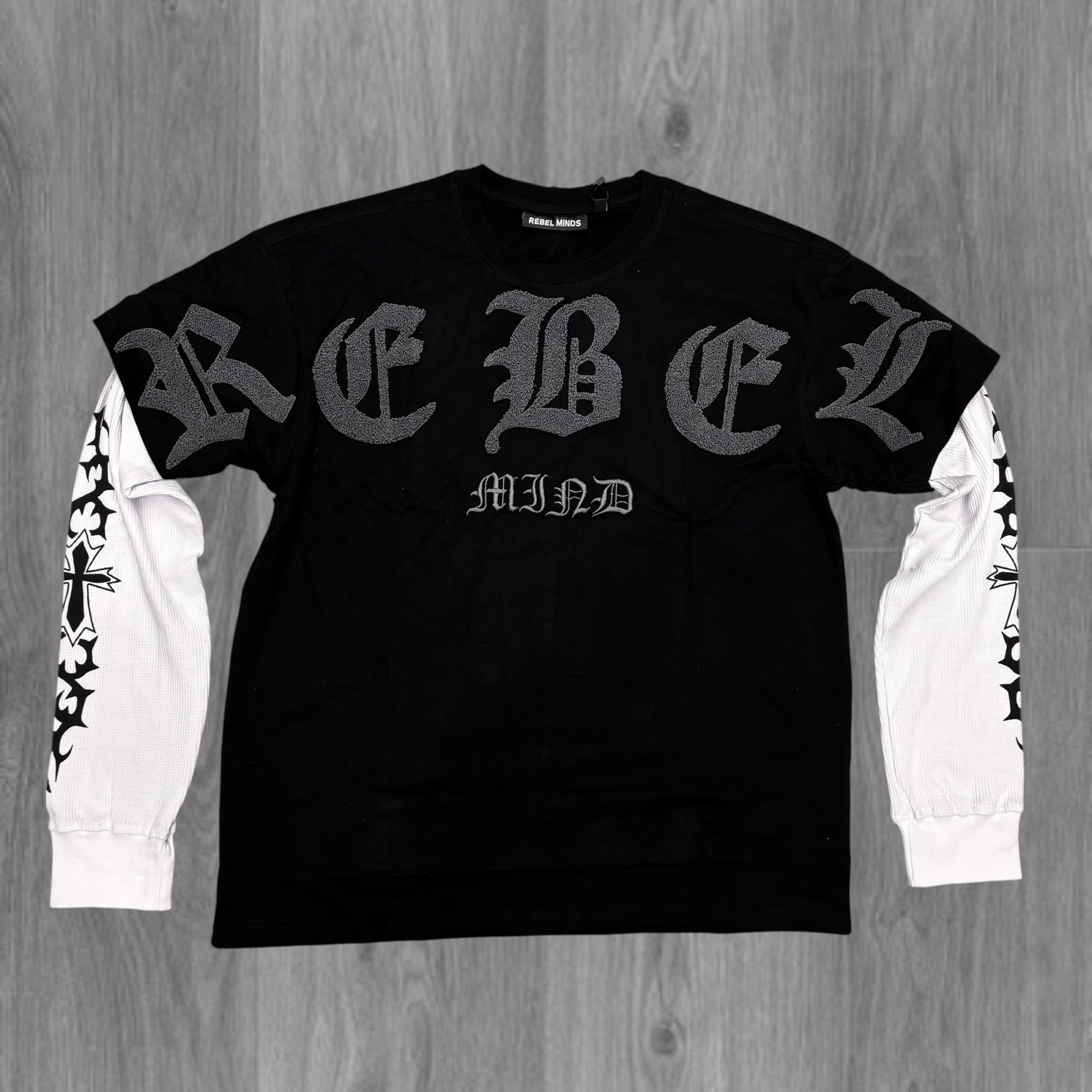 Rebel - CHENILLE REBEL TWOFER - BLACK - 152-212