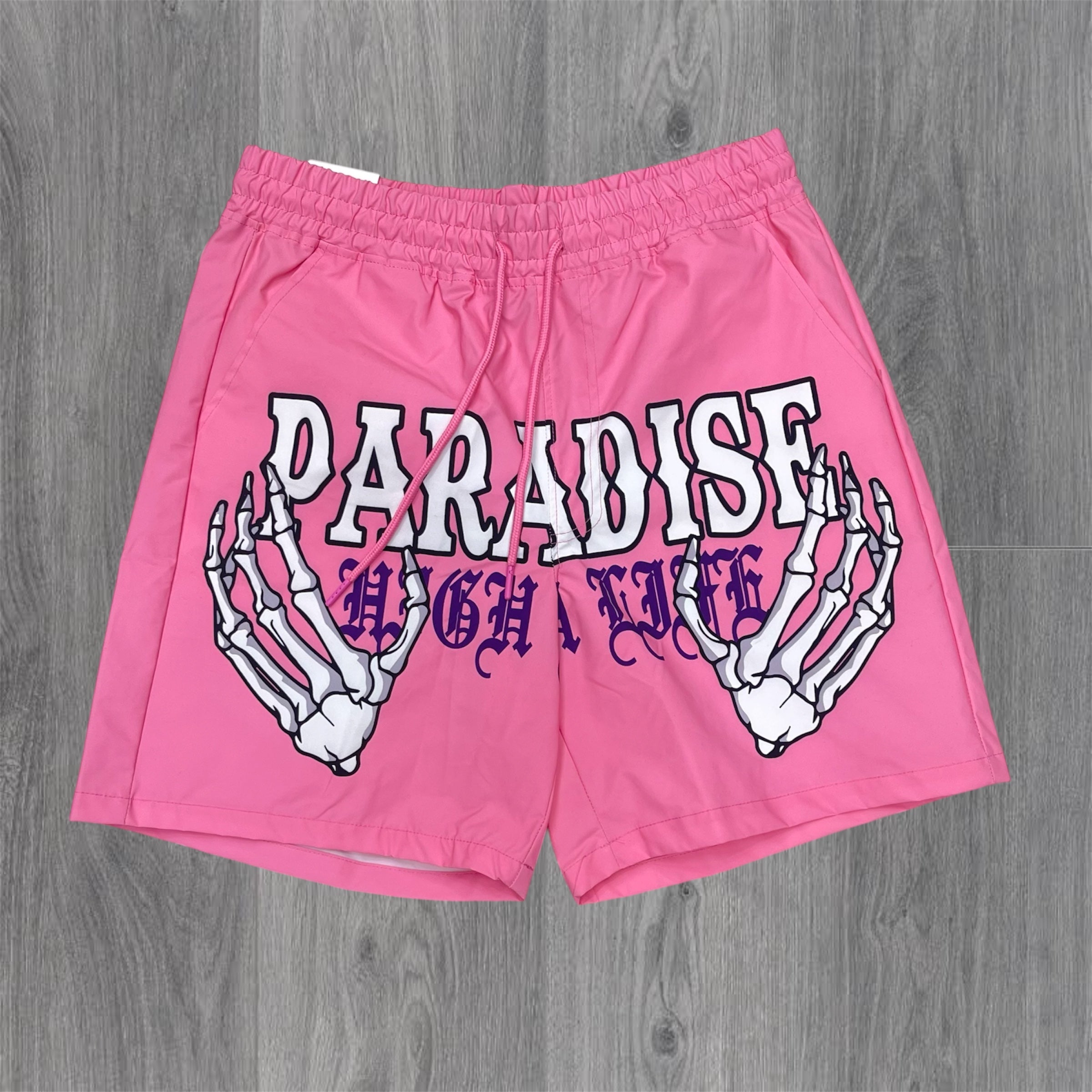 Rebel - Paradise Nylon Shorts - Pink 921 z