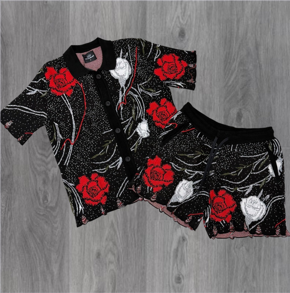 One Million - Knitted Short Set - 304 Black