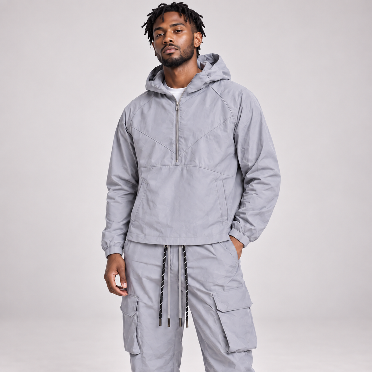 Baruda - windbreaker Anorak Set - Grey  - 802