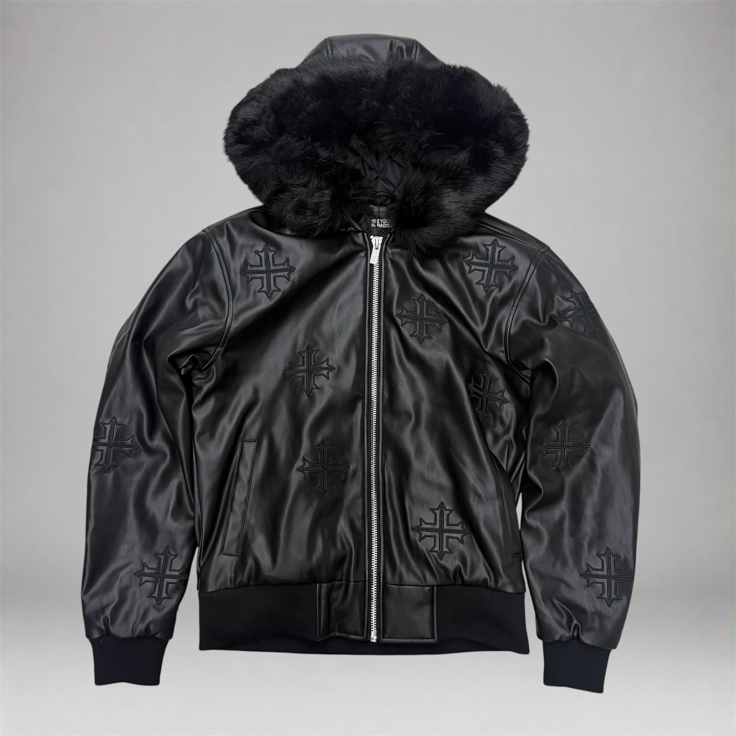JC - PU Chrome Puffer Coat SYIP - Black 91678