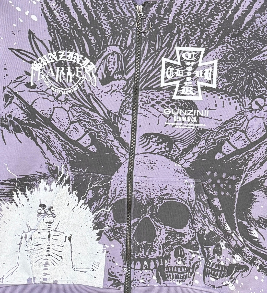 Gunzinii - Zip Hoodie - Lavender - GZ544