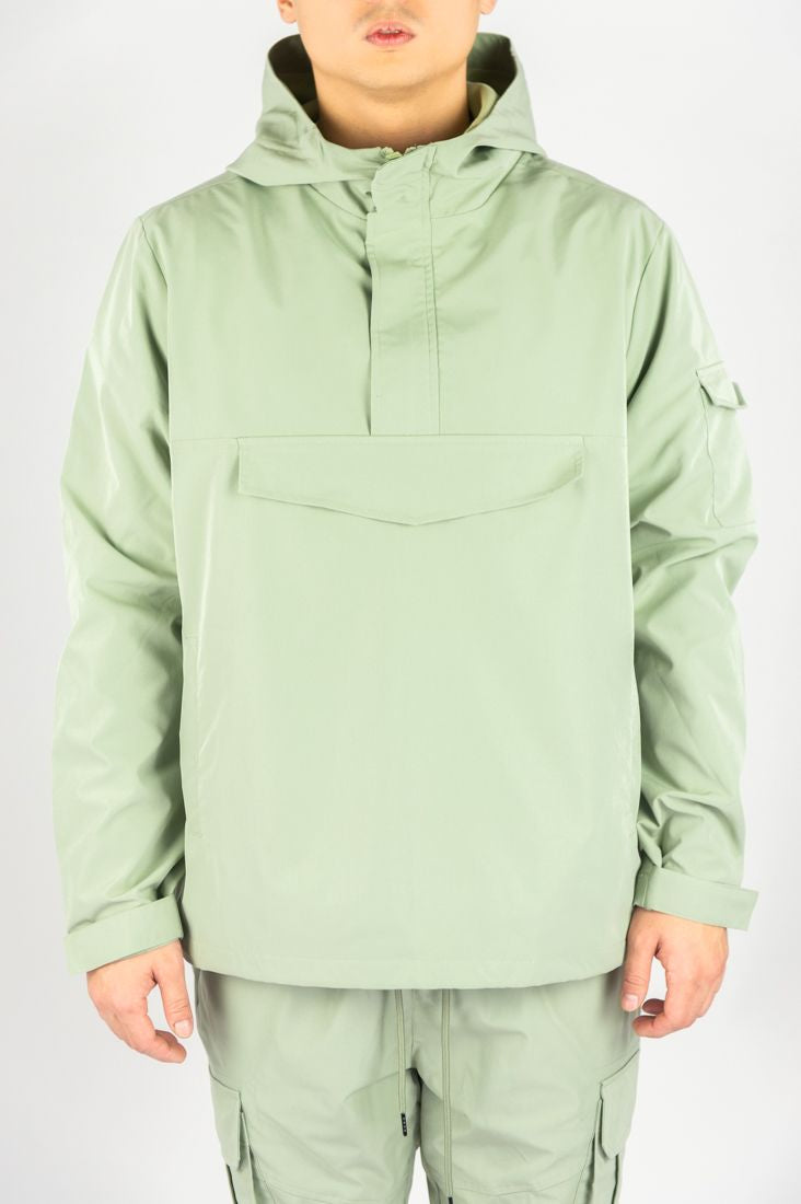 Rebel Anorak Nylon Pullover Sage 522 422