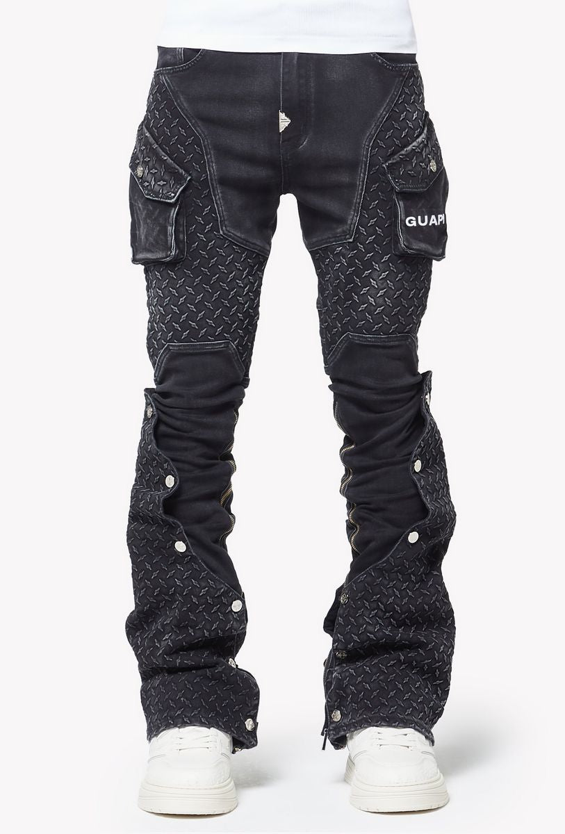 GUAPI - stacked Steel denim - Black