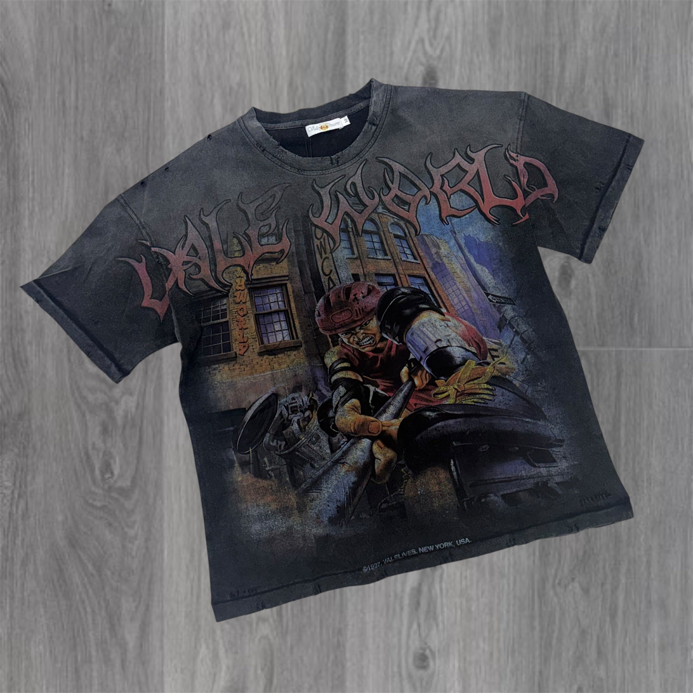 Valley F U Tee - Grey Wash