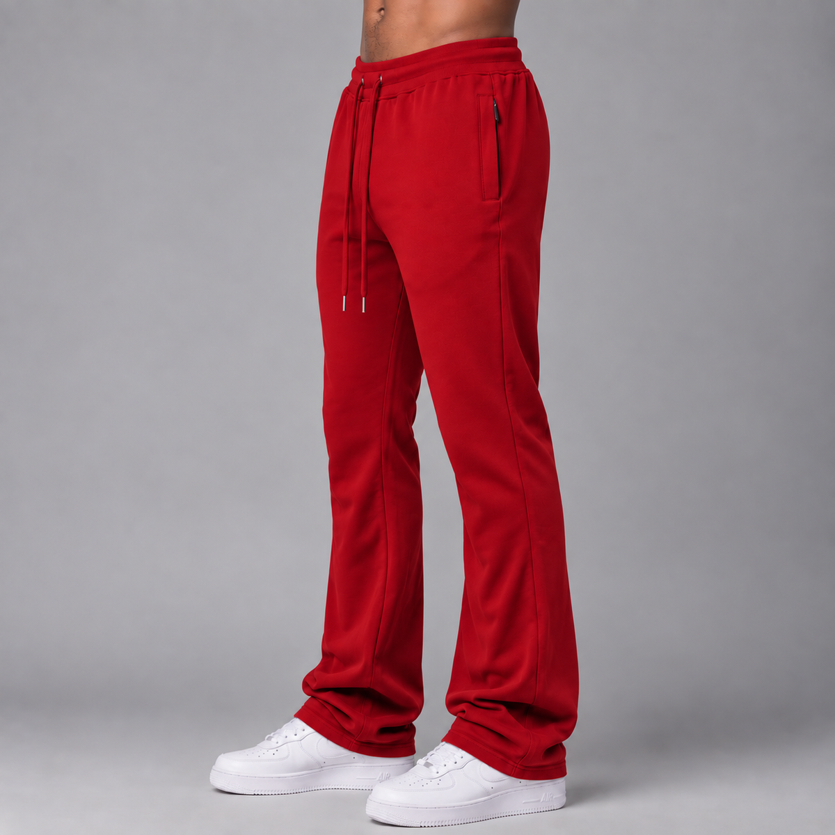 Narr - Stacked Sweat Pants  - Red - P1030