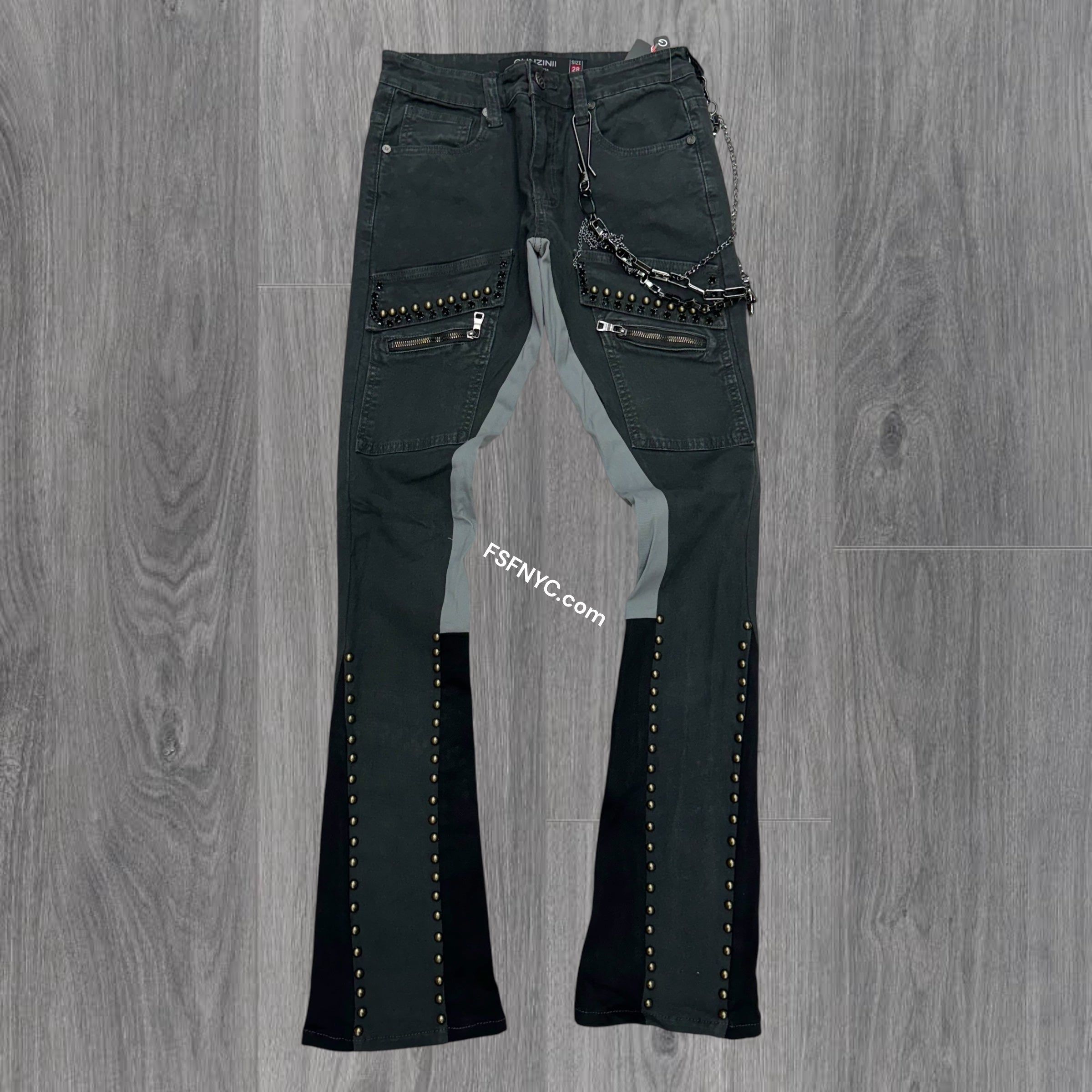 Gunzinii Stacked Carho denim  Charcoal GZ368