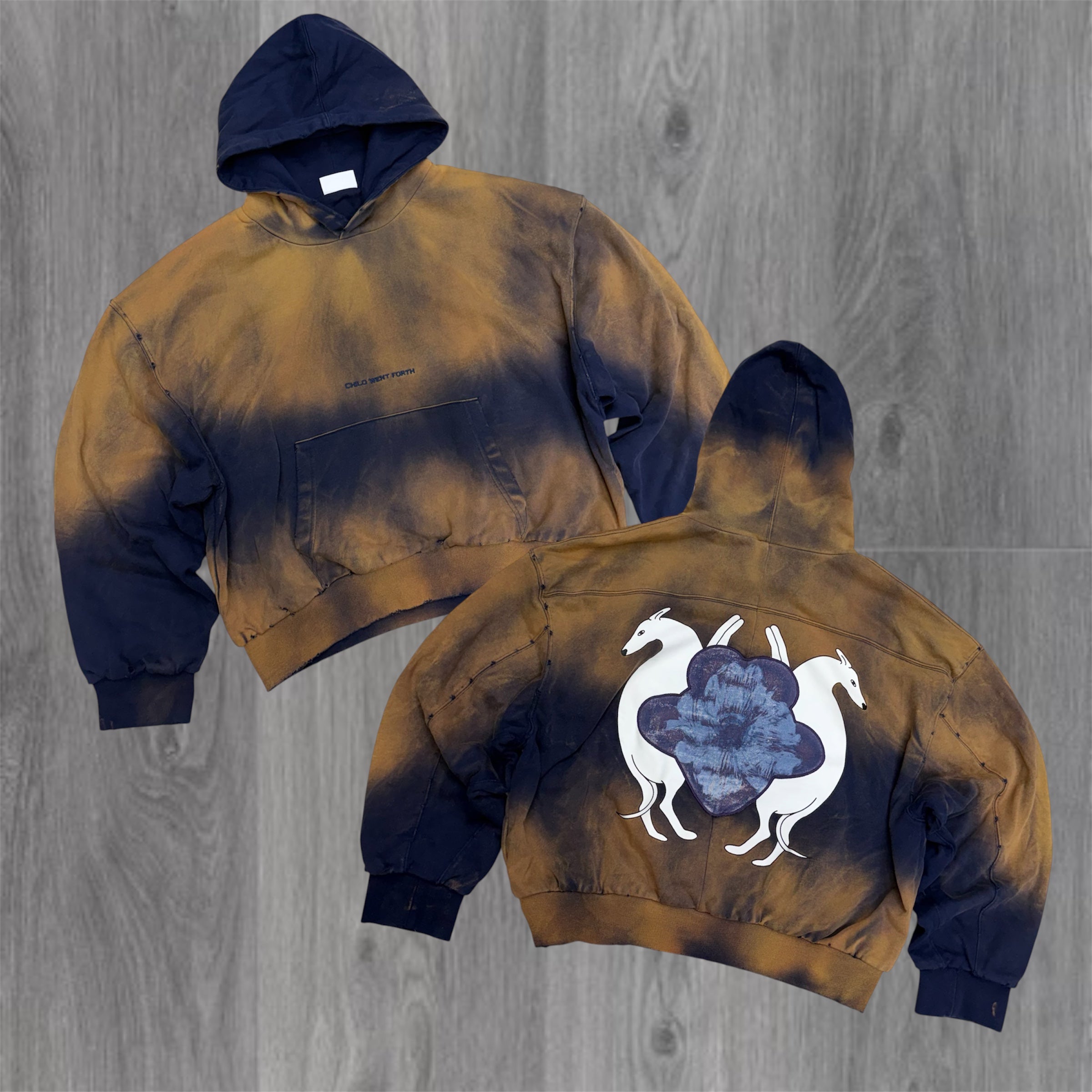 Child Went Forth - CWF Heavyweight Hoodie - Indigo Blue Wash