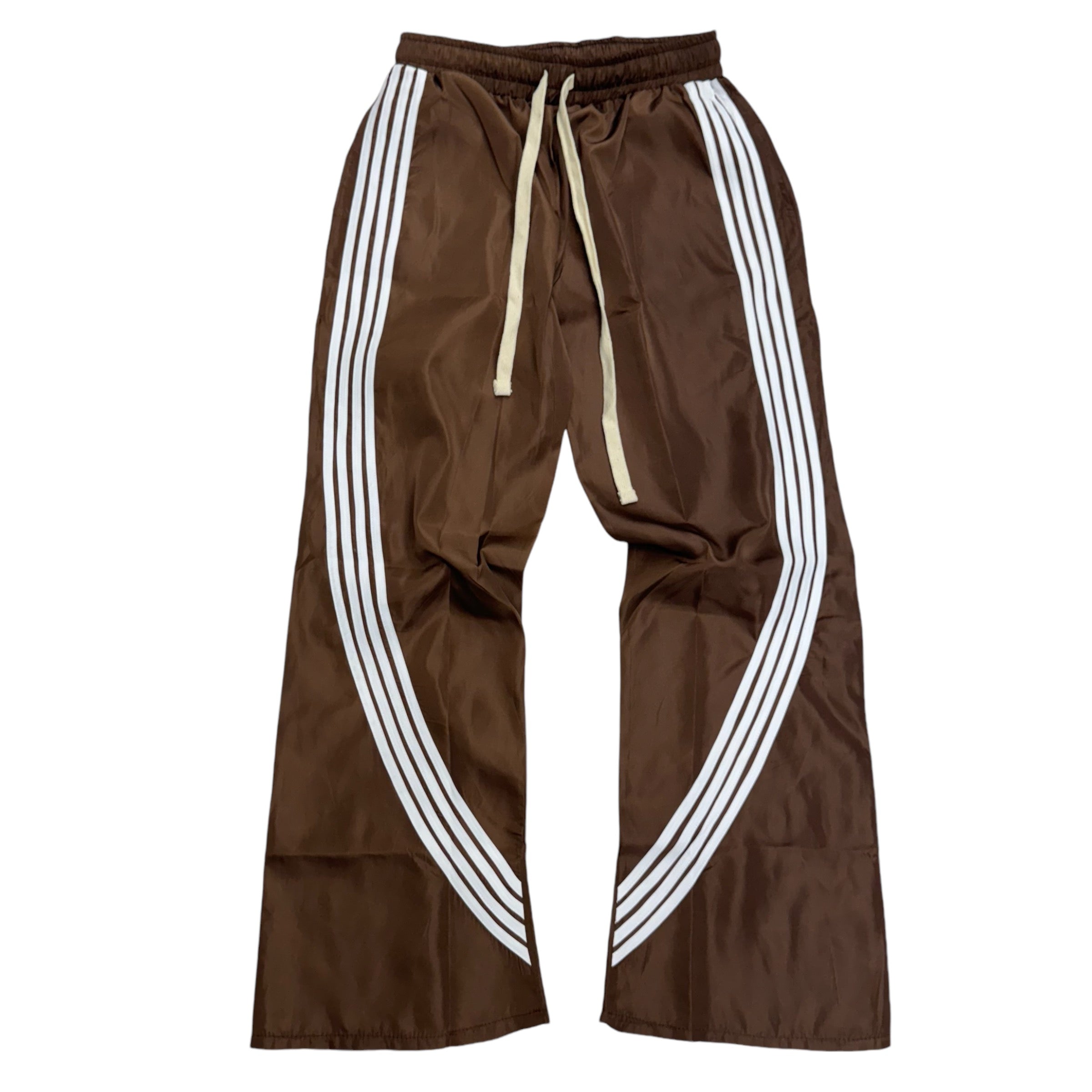 Narr stacked Nylon Pants Brown White