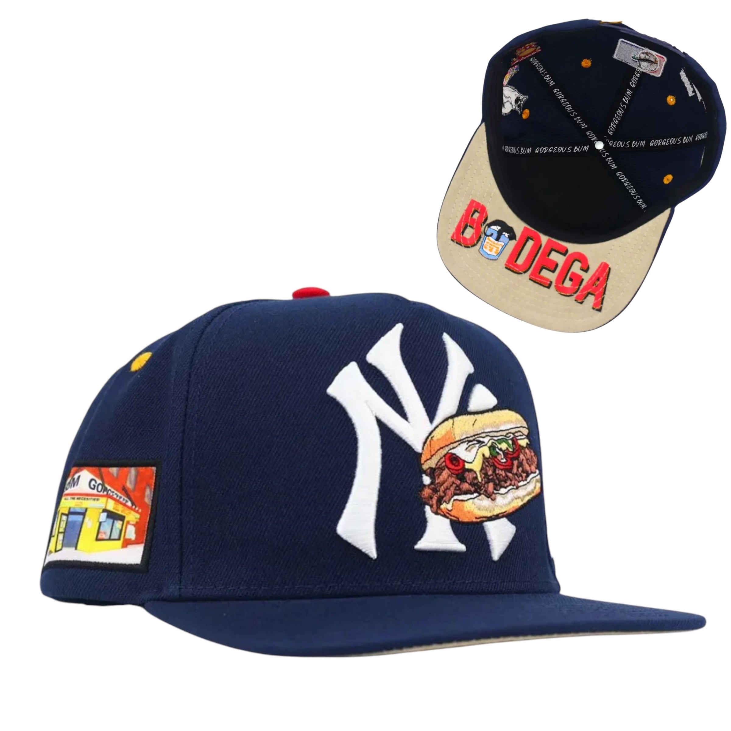 GB chop cheese SnapBack NY Navy