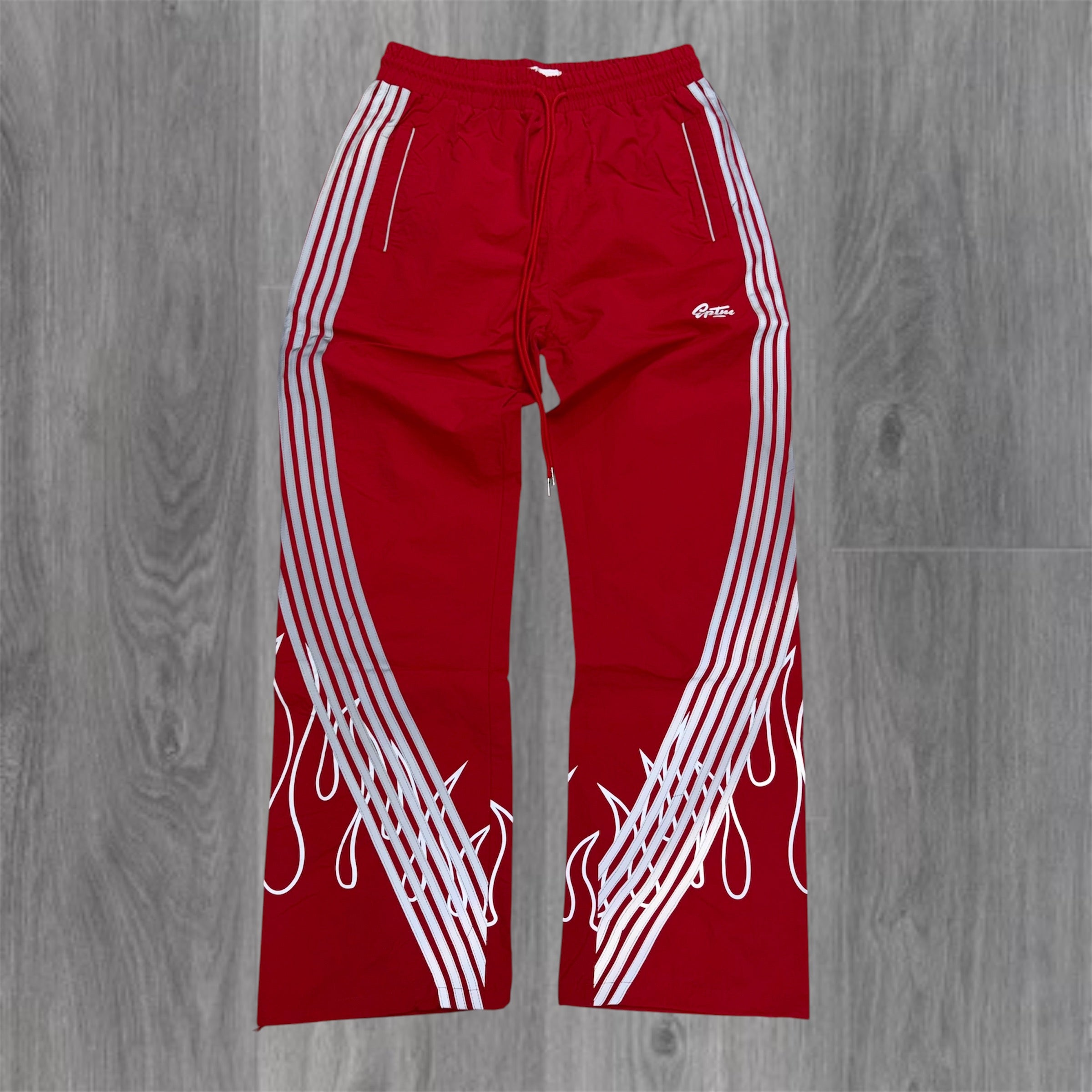 EPTM - FLAME Stripe Windbreaker Pants  - Red 765
