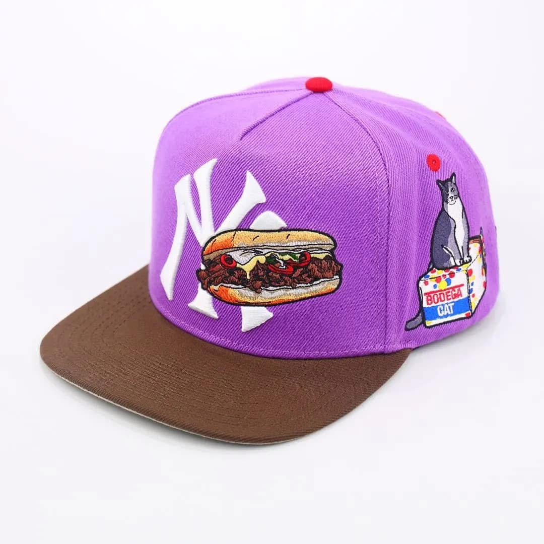 GB chop cheese SnapBack NY Lavender Brown