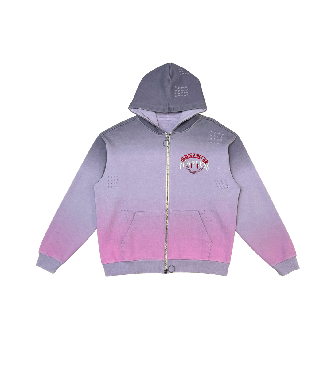 Gunzinii - Fearless Zip Hoodie - D.Purple - GZ538