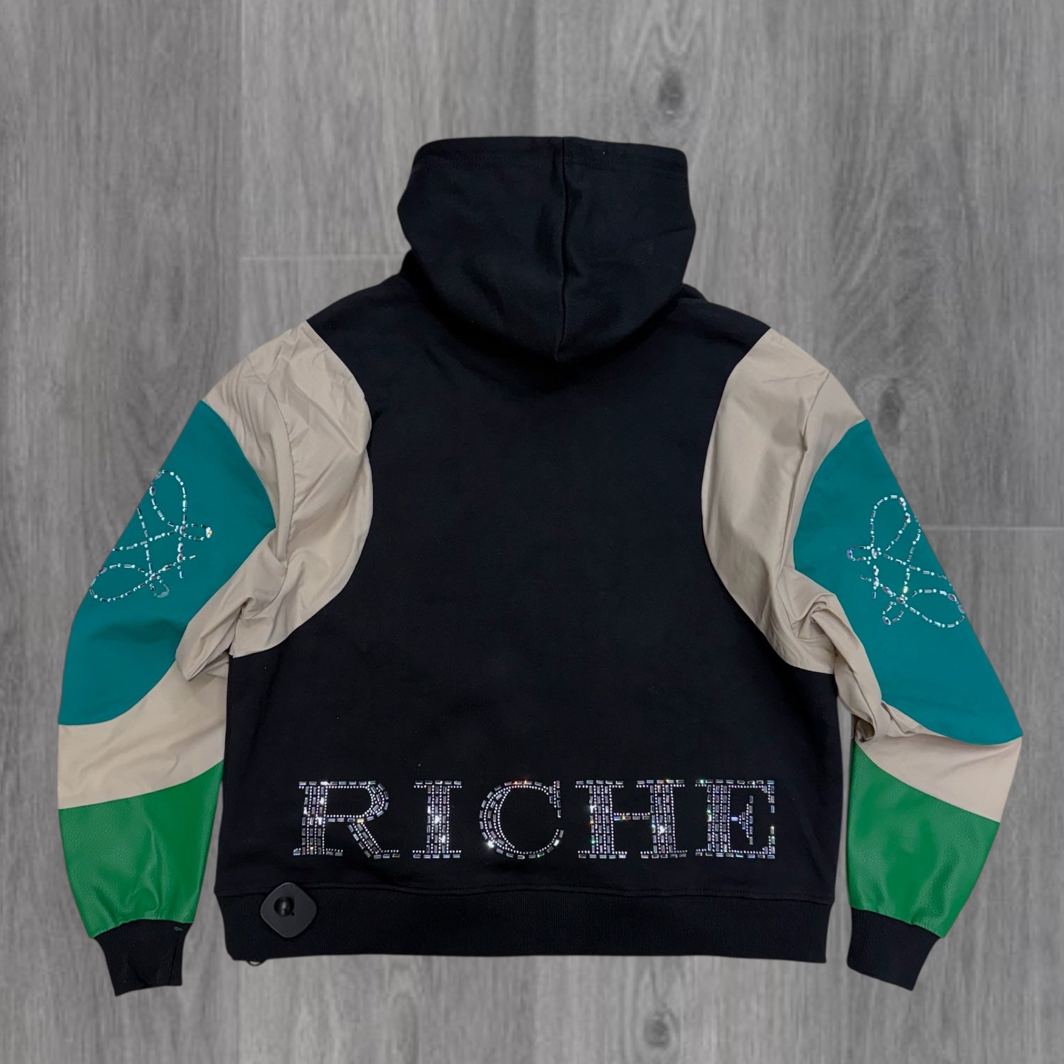 VR - Panel Mixed Sweat Suit - Black - 1805