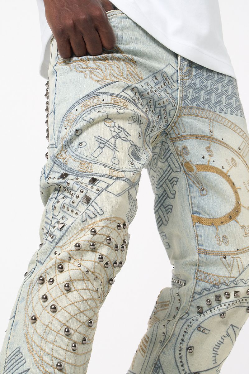 W - The Time Piece Stacked Denim - Ant.Blue - M8504D