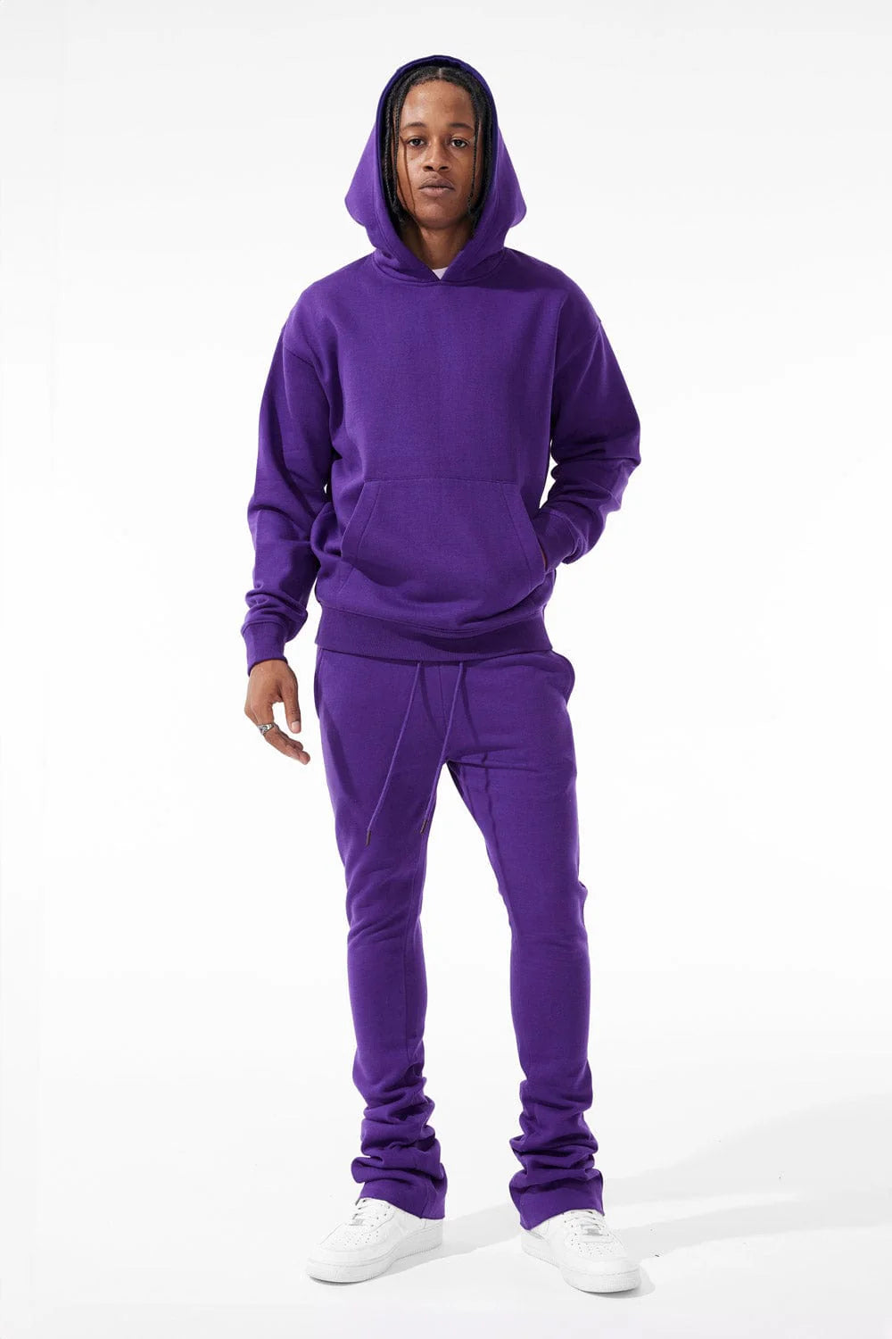 JC Uptown Stacked sweat suit Purple 8861 8860