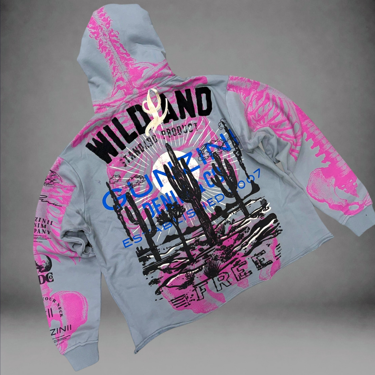 Gunzini - Wild West hoodie - Lt Grey 859