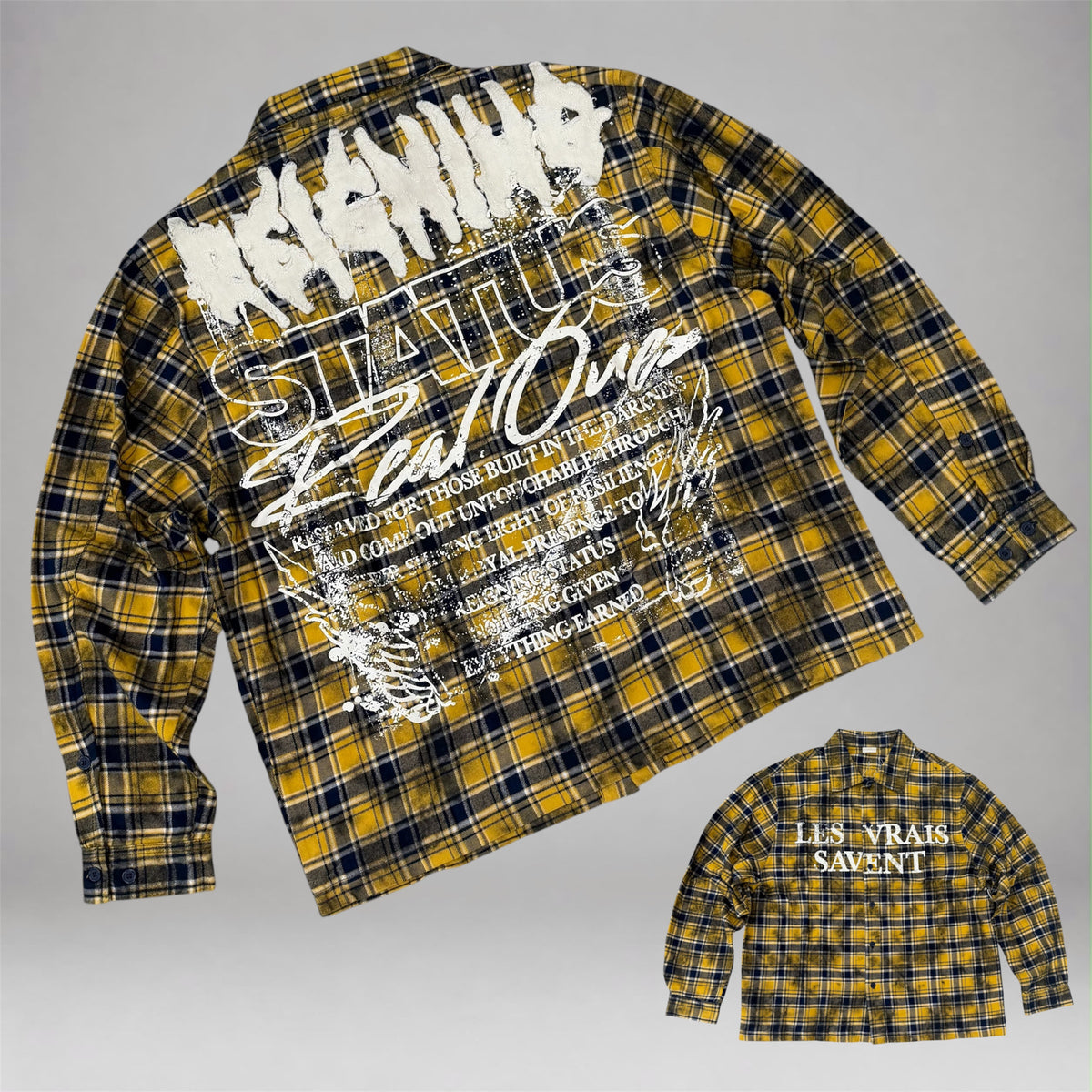R - Flannel L/S Shirt - Yellow - 764
