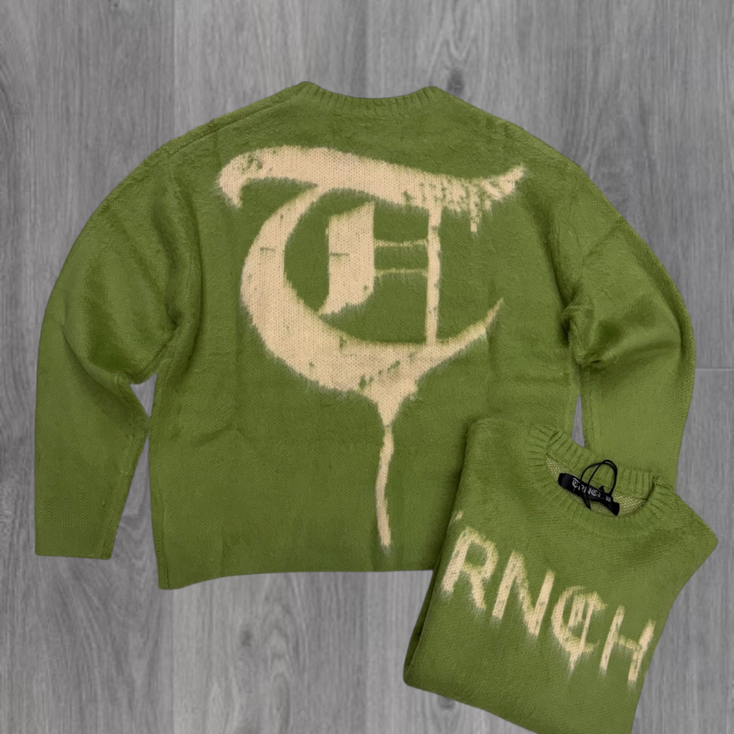 TRNCHS - MOHAIR Sweater - GREEN - 001