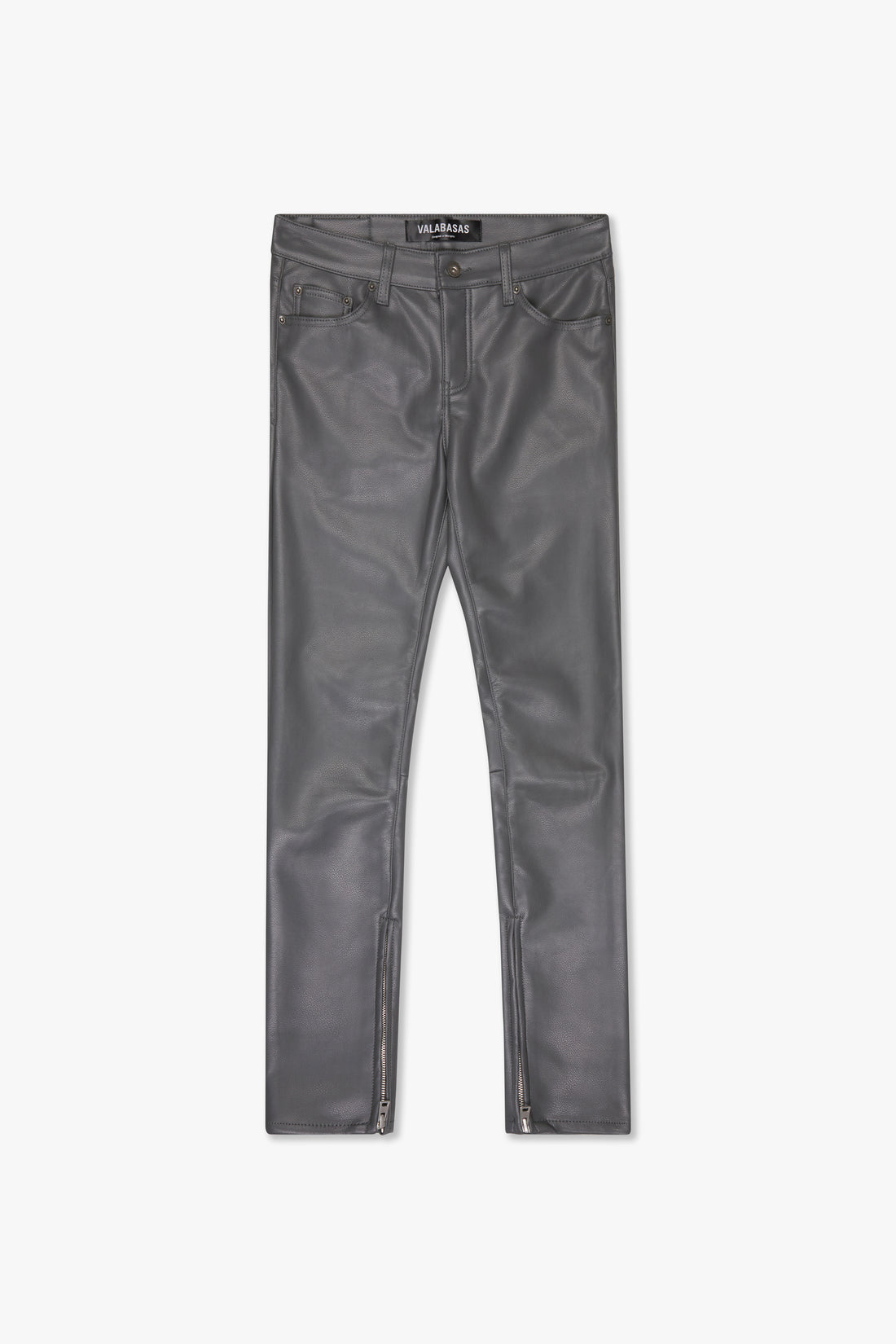 Valabasas JEDI stacked/Skinny pu Leather Pants charcoal 1004