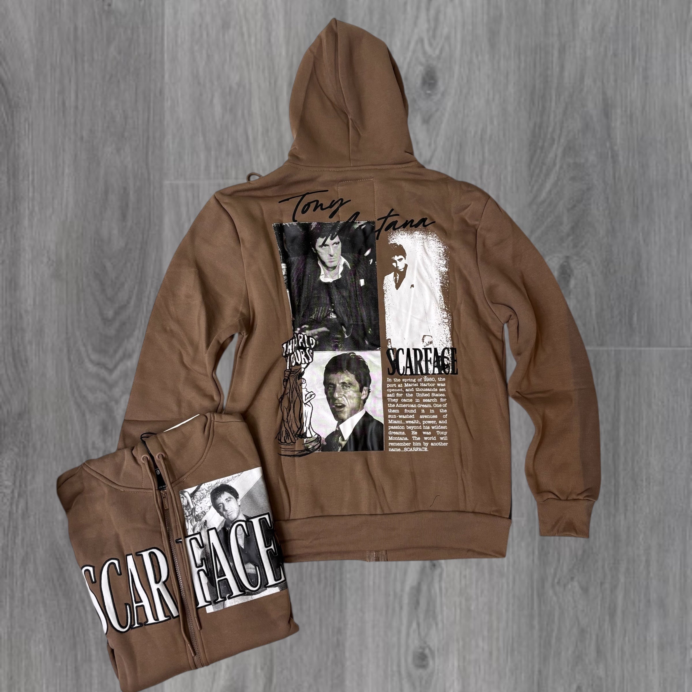 REASON - “ TONY MONTANA“ HOODIE - BRWN - 015