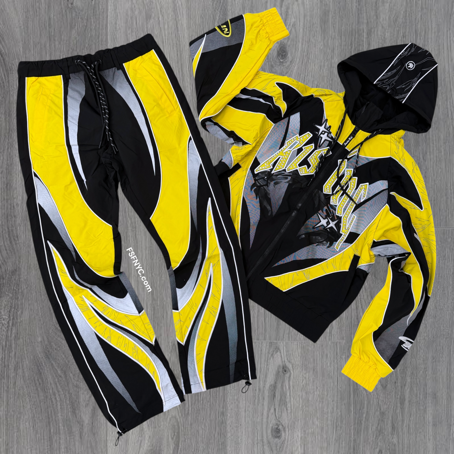 Rise - SET - Windbreaker color block - Yellow - F586