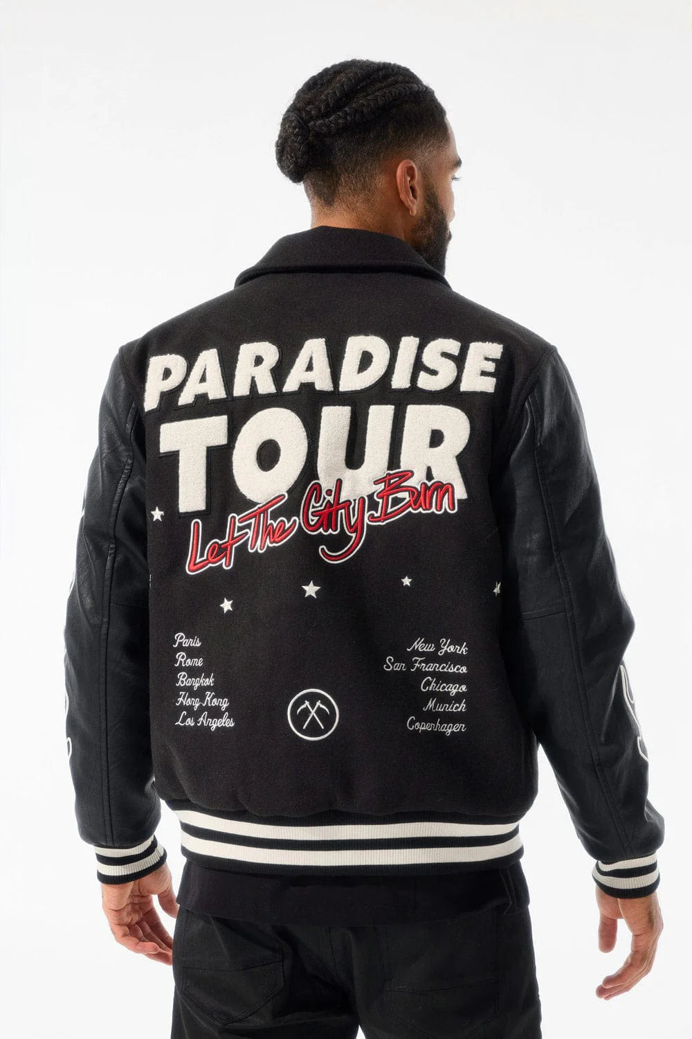 JC paradise Team varsity  jacket Black 91632