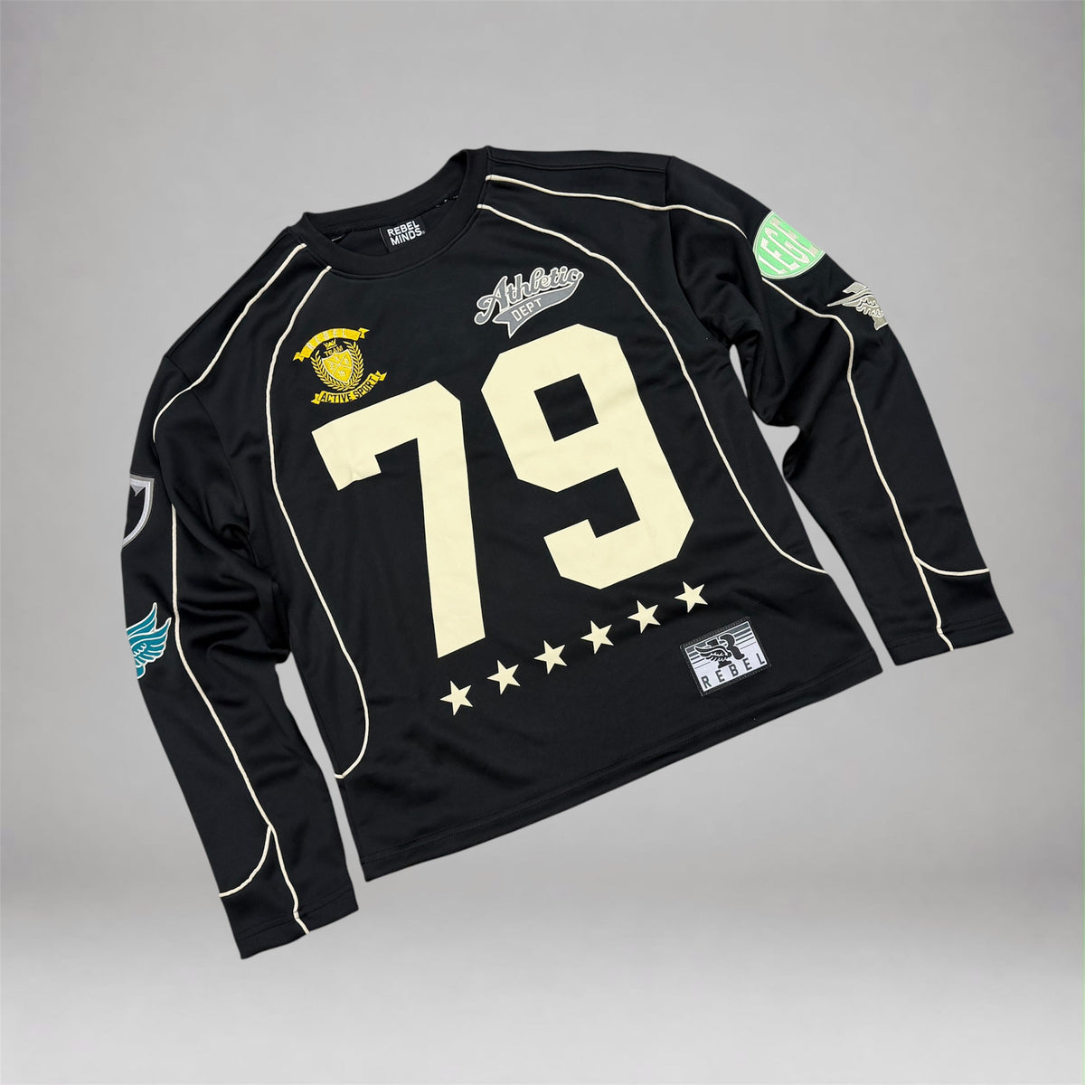Rebel - Motorsport Long sleeve Jersey- Black 213