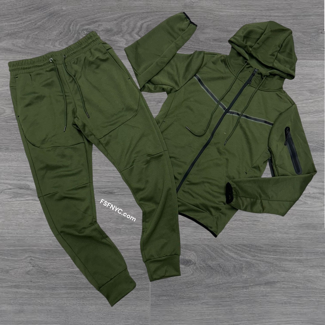 Republic Tech Fleece Set Olive Moss