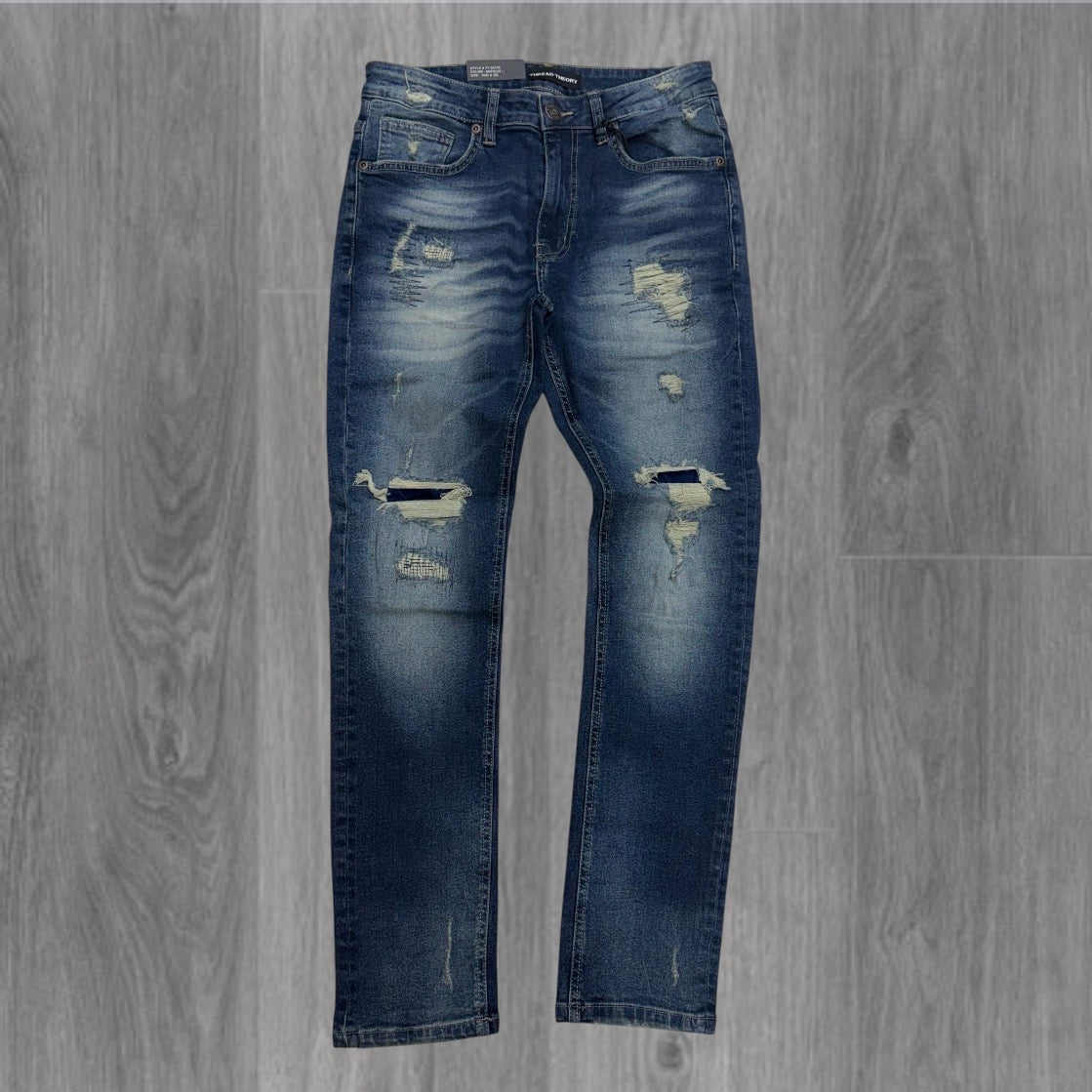 Threads - Slim Fit Distress Denim - Antique - 50135