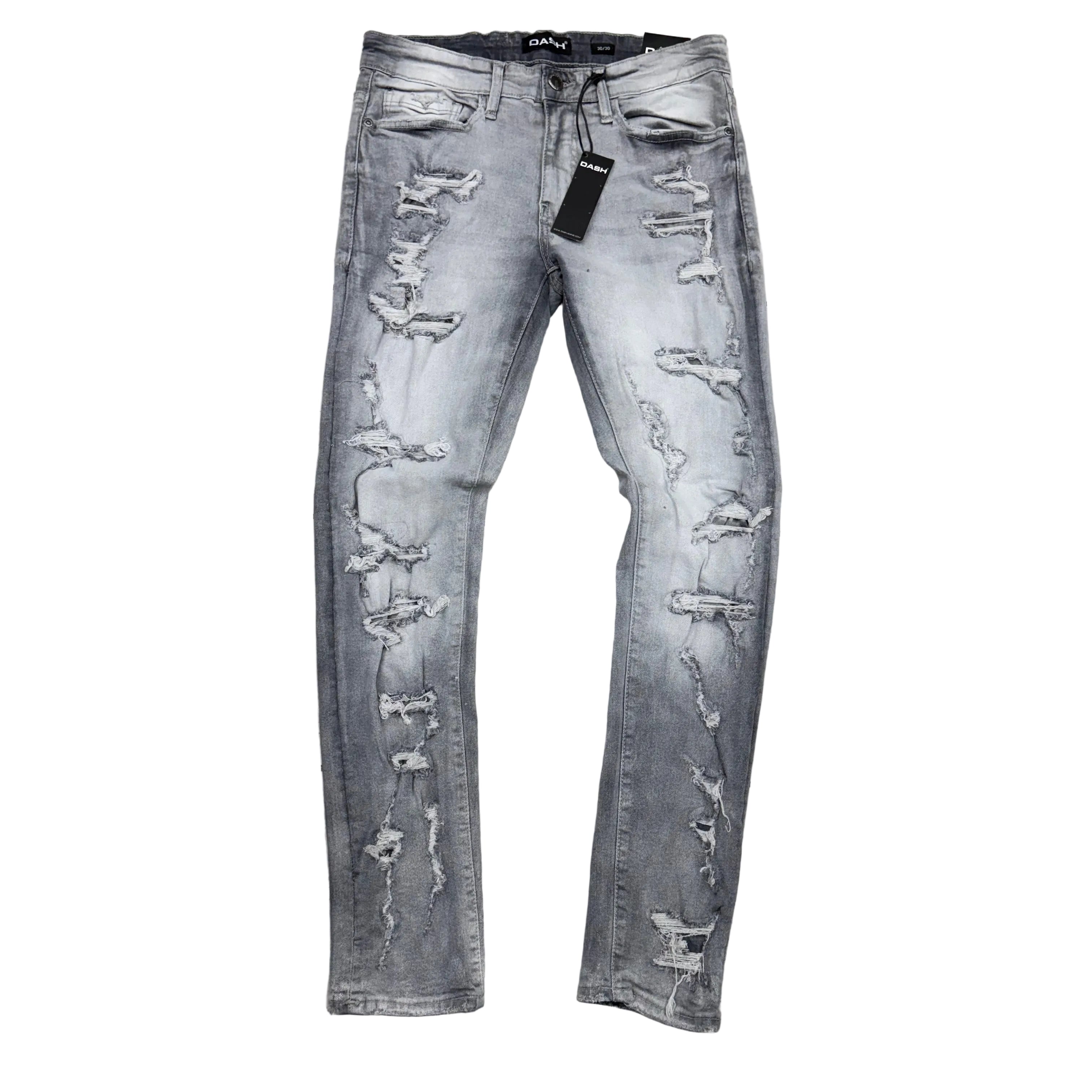 DASH - Skinny Rip Denim - Cement 4001