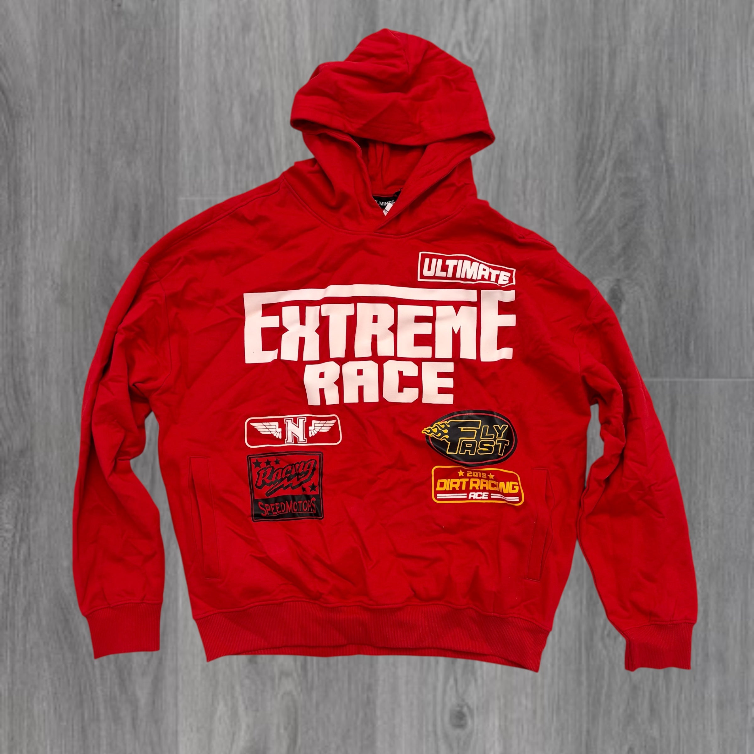 REBEL - XTREME RACE HOODIE - RED -  344