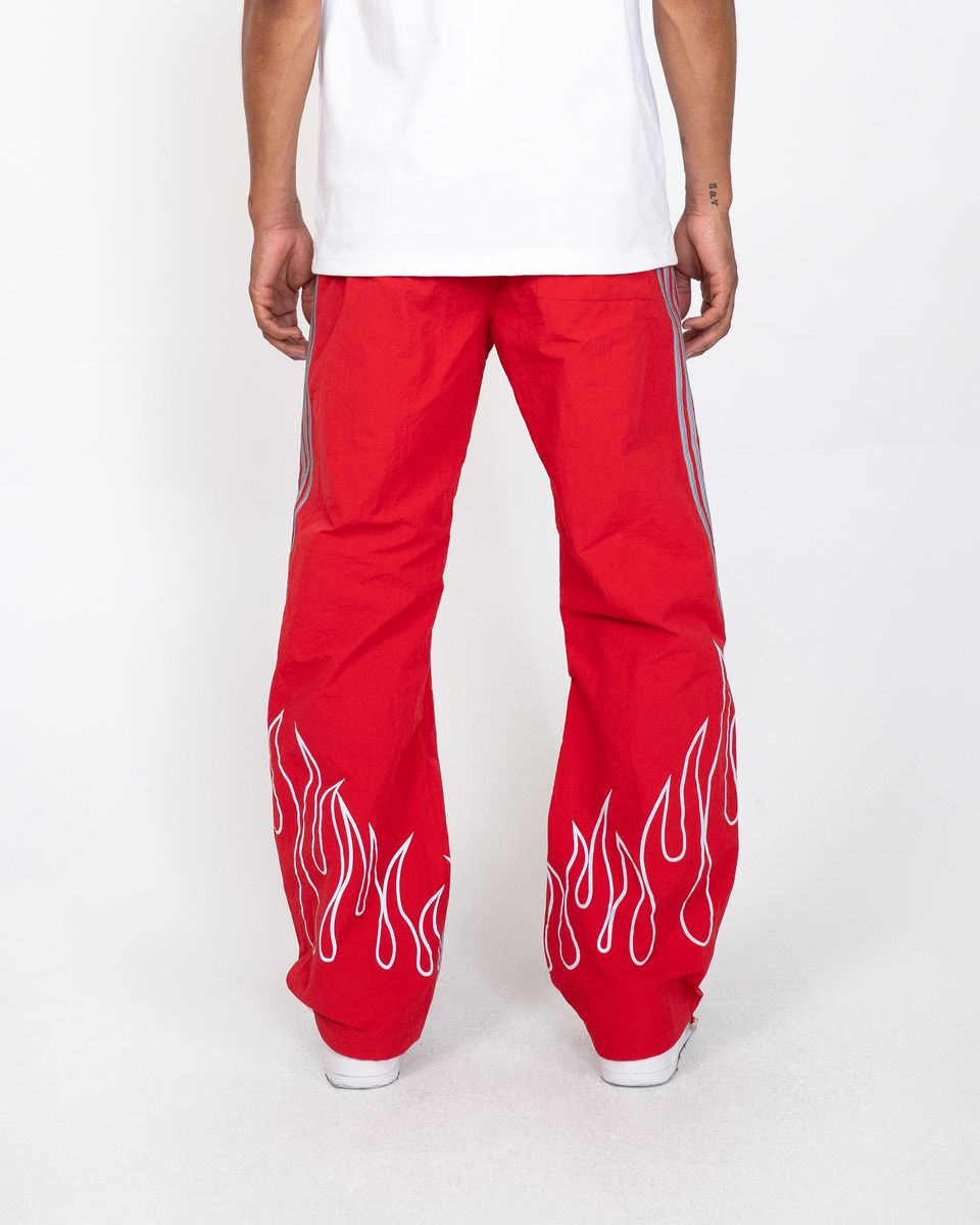 EPTM - FLAME Stripe Windbreaker Pants  - Red 765