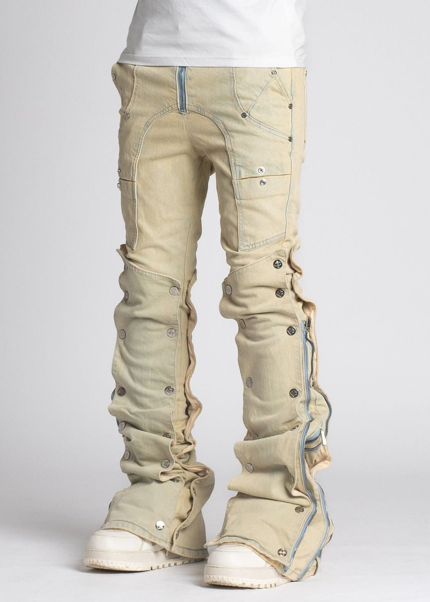 Guapi Stacked Oyster zipper and snaps Denim