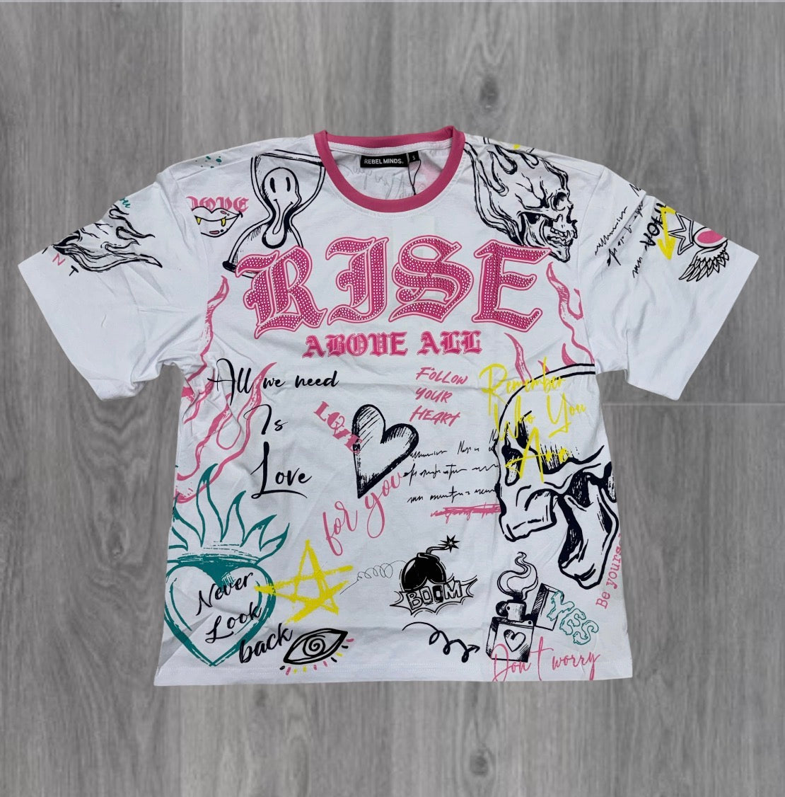 Rebel - Above all T-shirt - Pink - 115