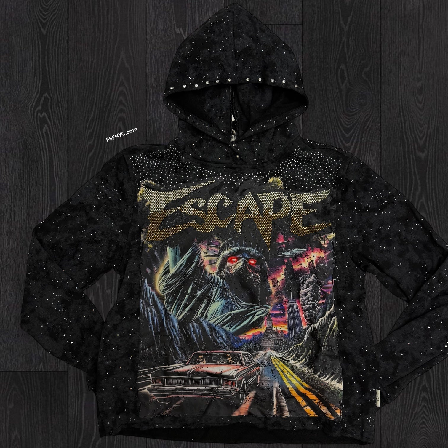 BKYS - Hoodie - Escape Cut Off  Hood - Black - 1410