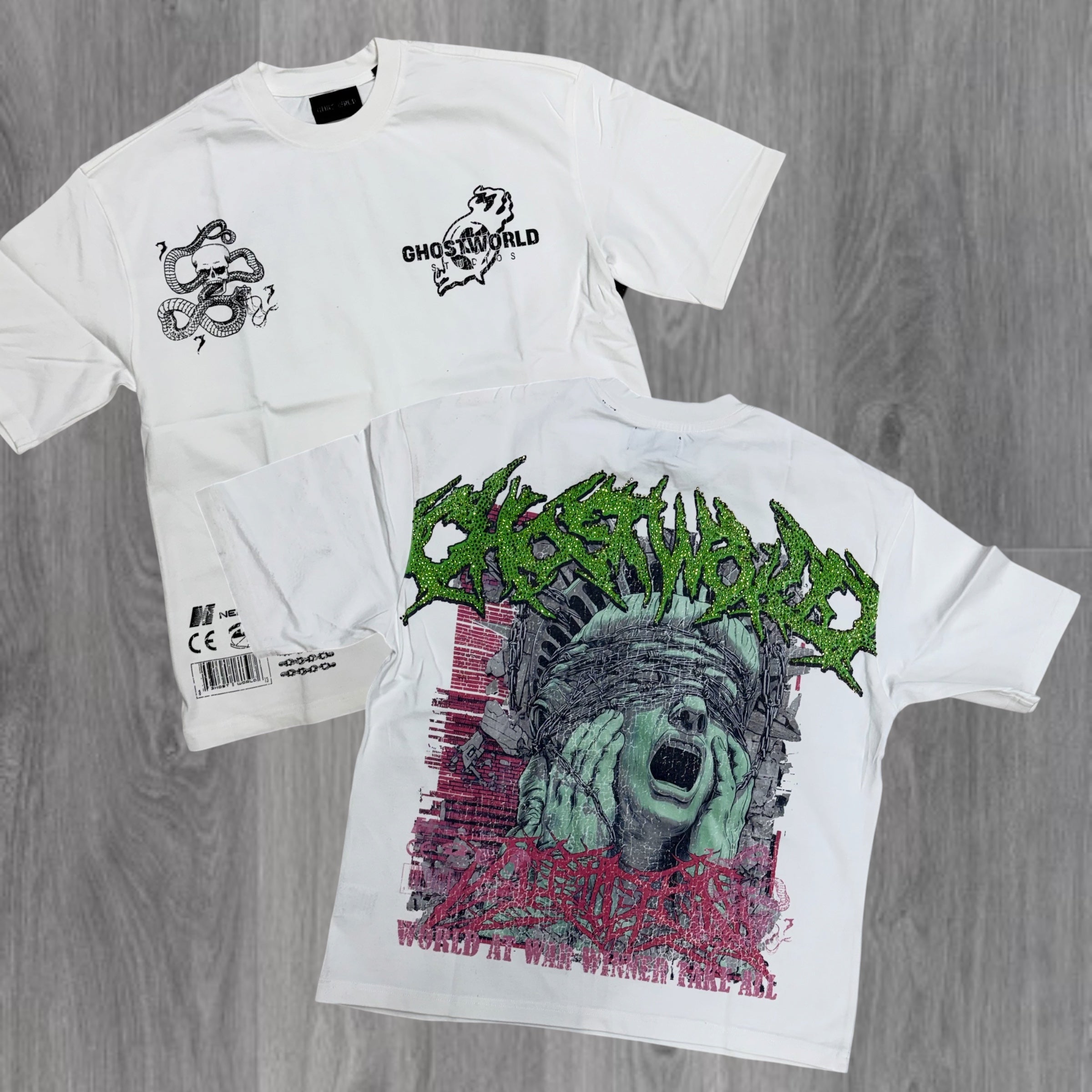 GHOST WORLD Tシャツ ホワイト Ghost Wrld Liberty Tee - White GST2