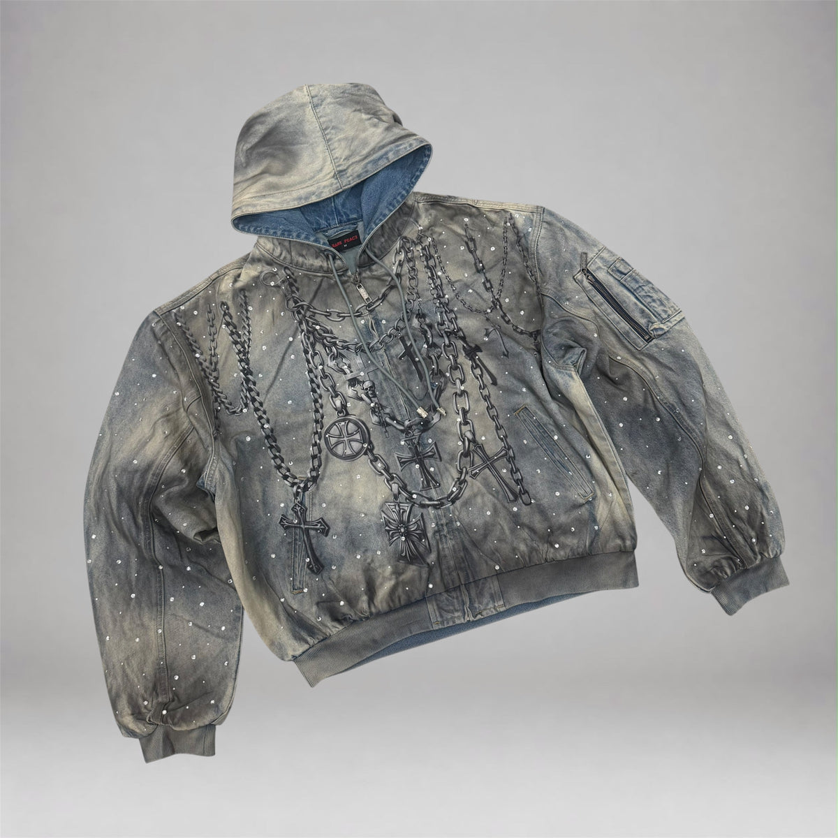 RP - Chain Denim Zip Jacket - P.Blue 6212